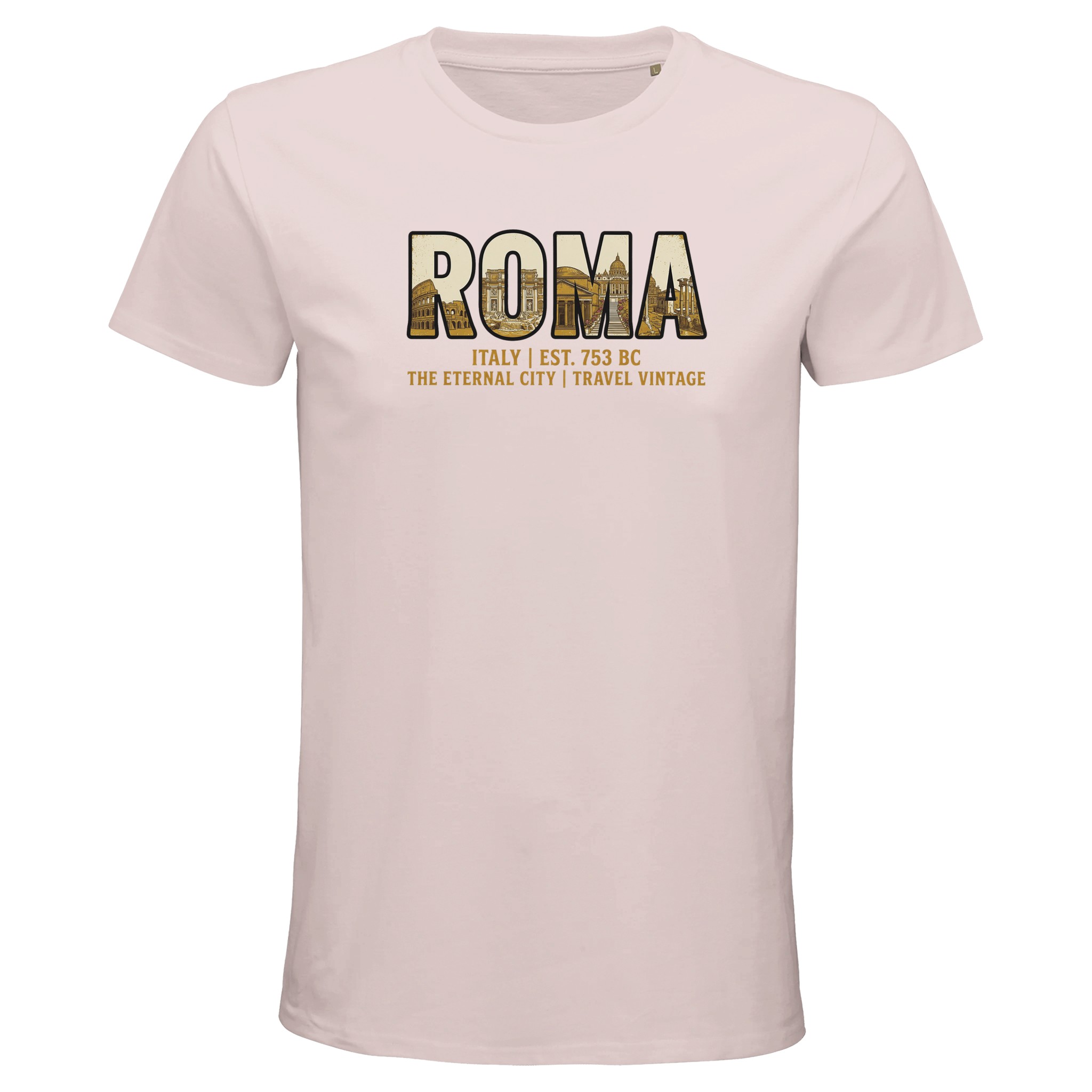 T-shirt Rome homme bio ajusté ville éternelle T-shirt Rome homme bio ajusté ville éternelle