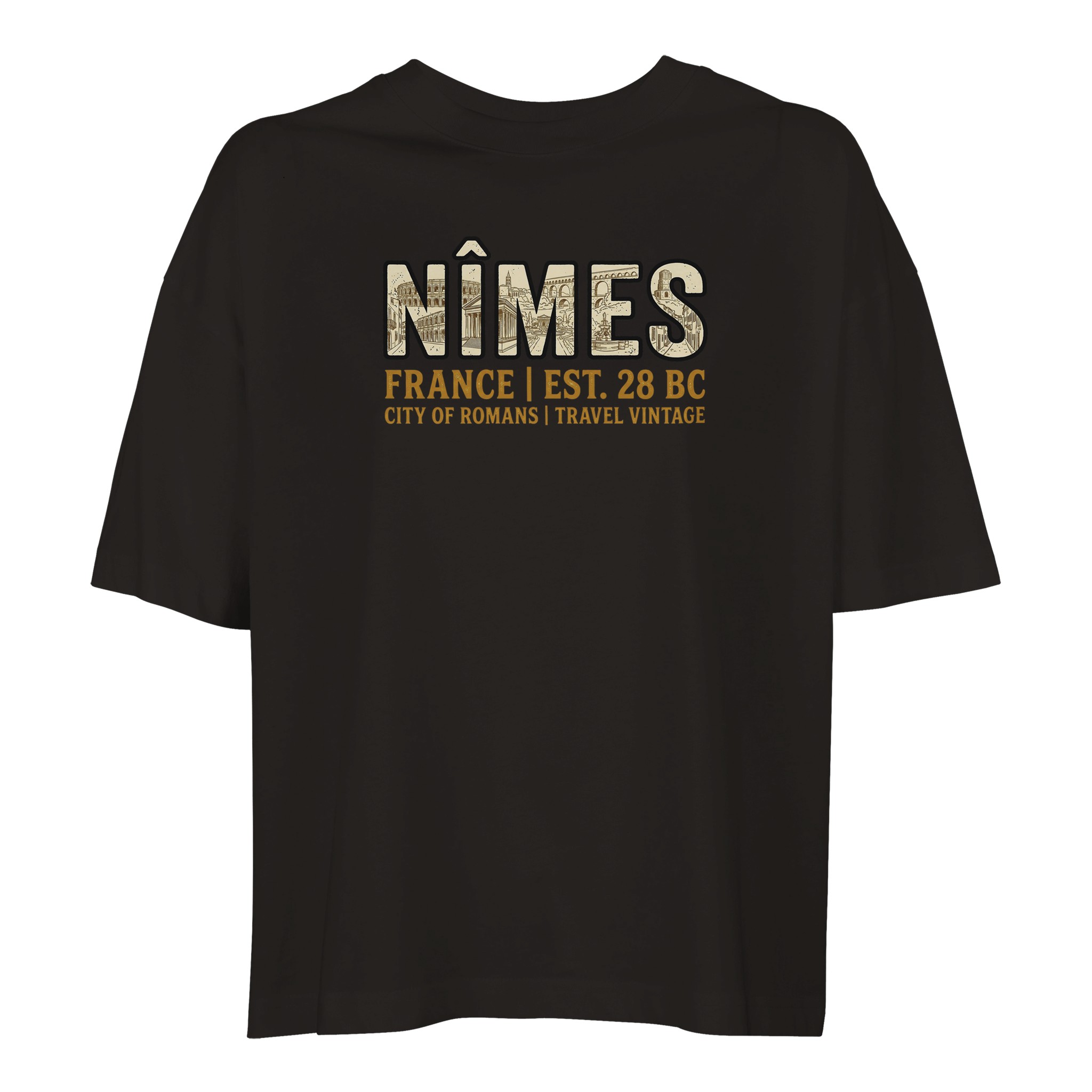T-shirt Nîmes femme ample coton bio en conversion T-shirt Nîmes femme ample coton bio en conversion