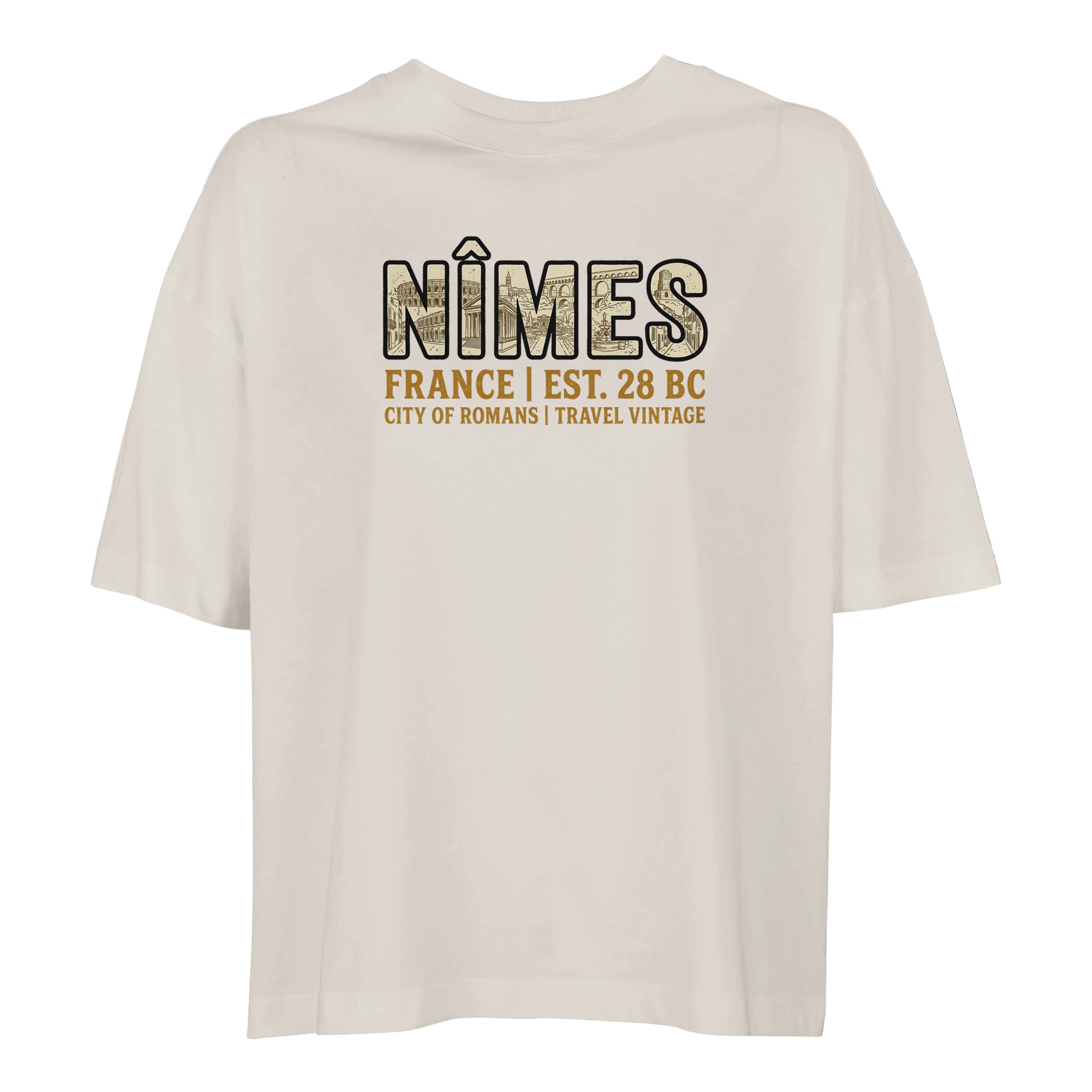 T-shirt Nîmes femme ample coton bio en conversion T-shirt Nîmes femme ample coton bio en conversion