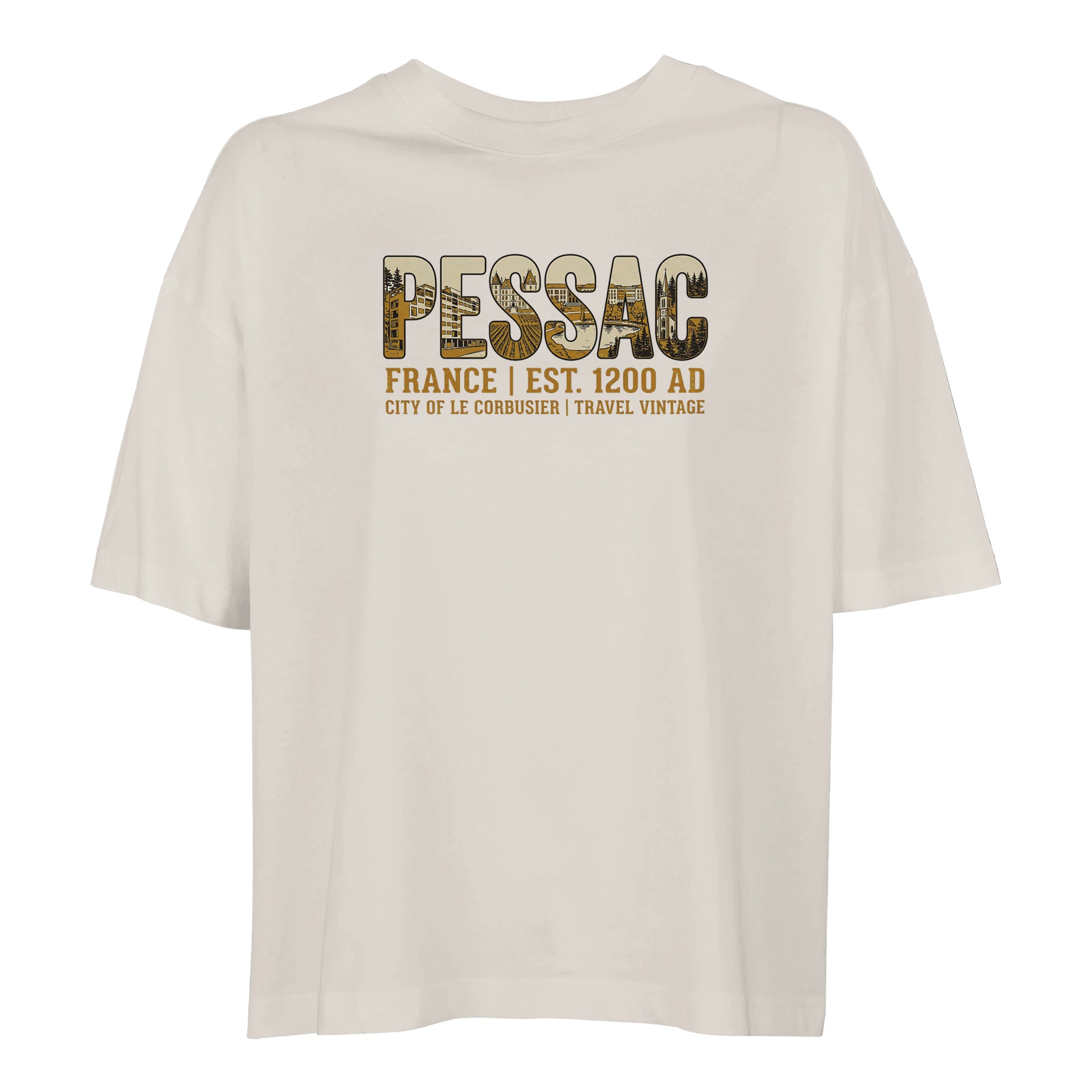 T-shirt Pessac femme ample coton bio ville T-shirt Pessac femme ample coton bio ville