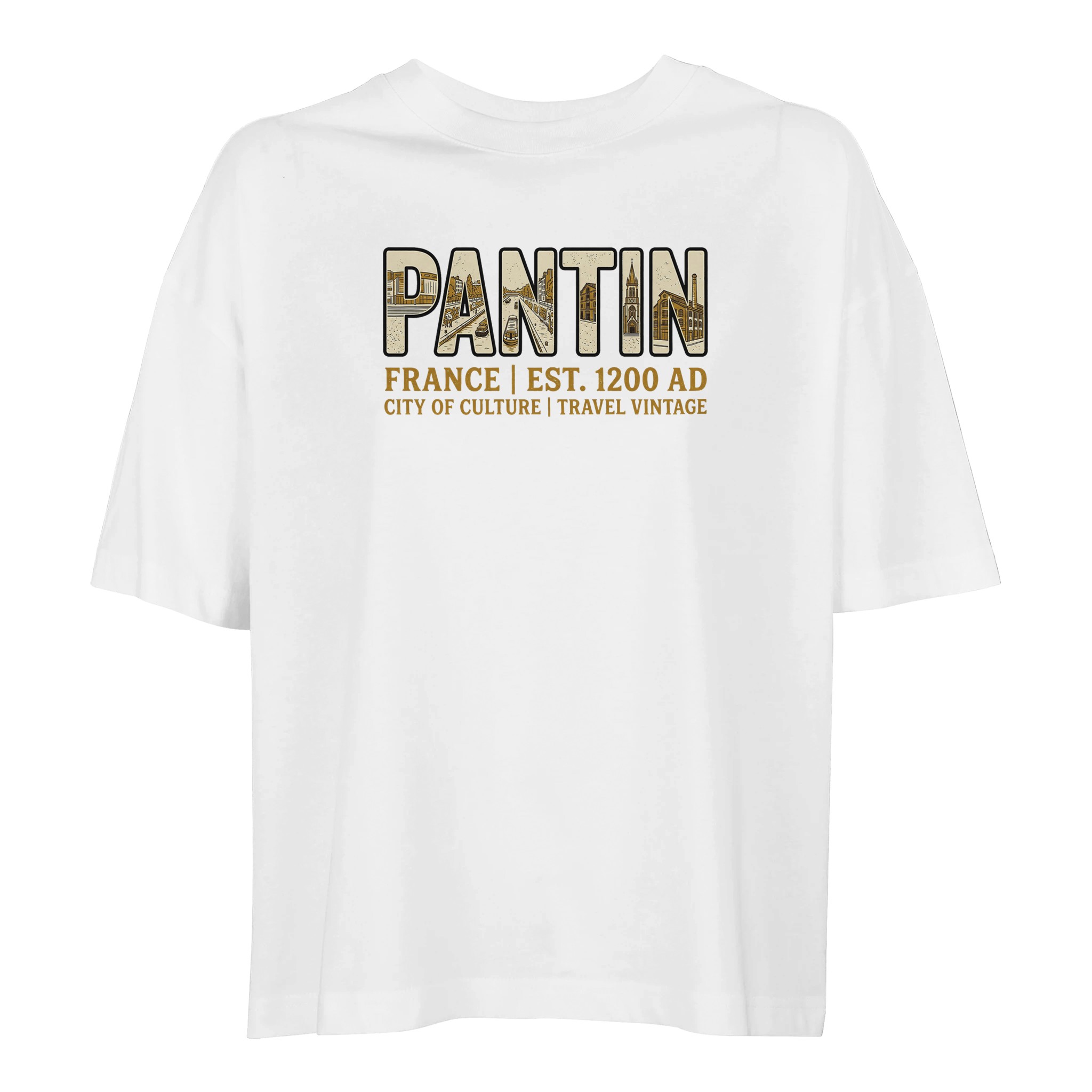 T-shirt Pantin femme ample coton bio ville tendance T-shirt Pantin femme ample coton bio ville tendance