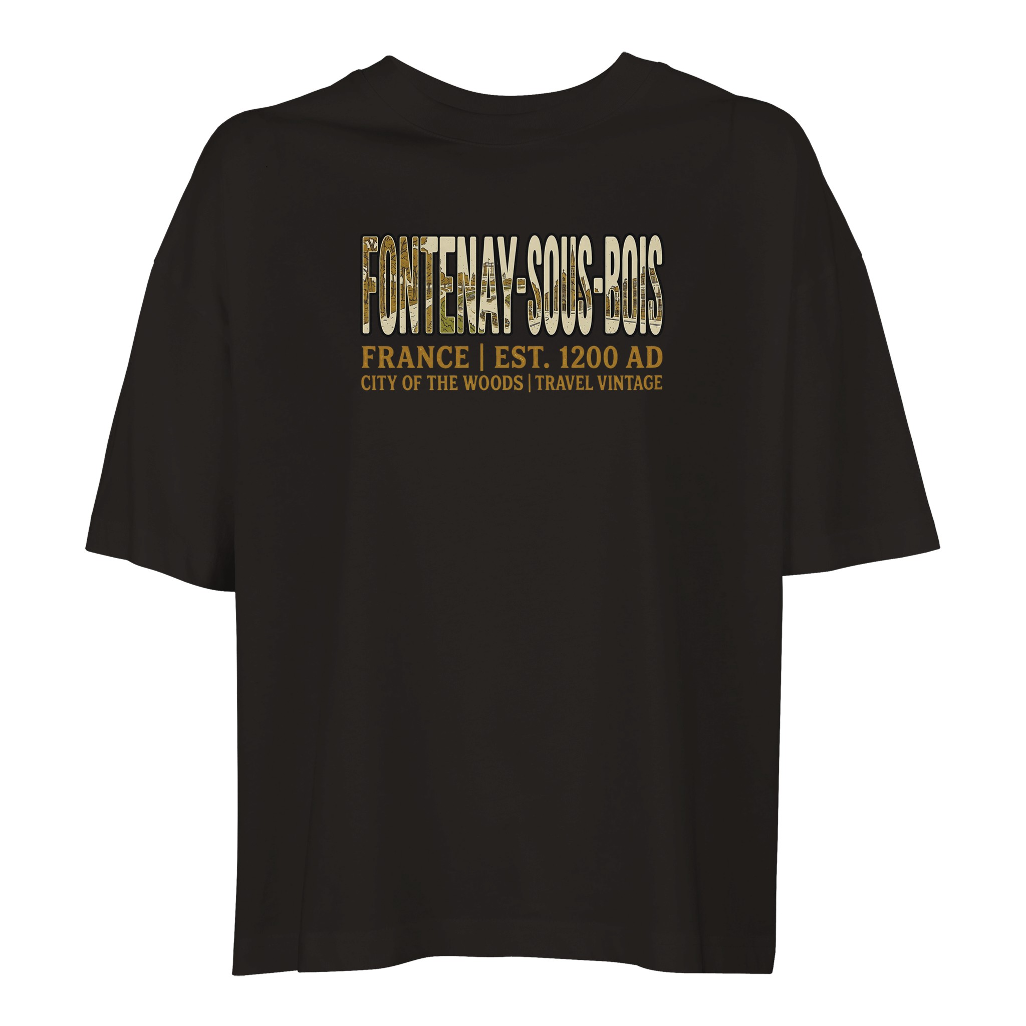 T-shirt Fontenay-sous-Bois femme ample coton bio T-shirt Fontenay-sous-Bois femme ample coton bio