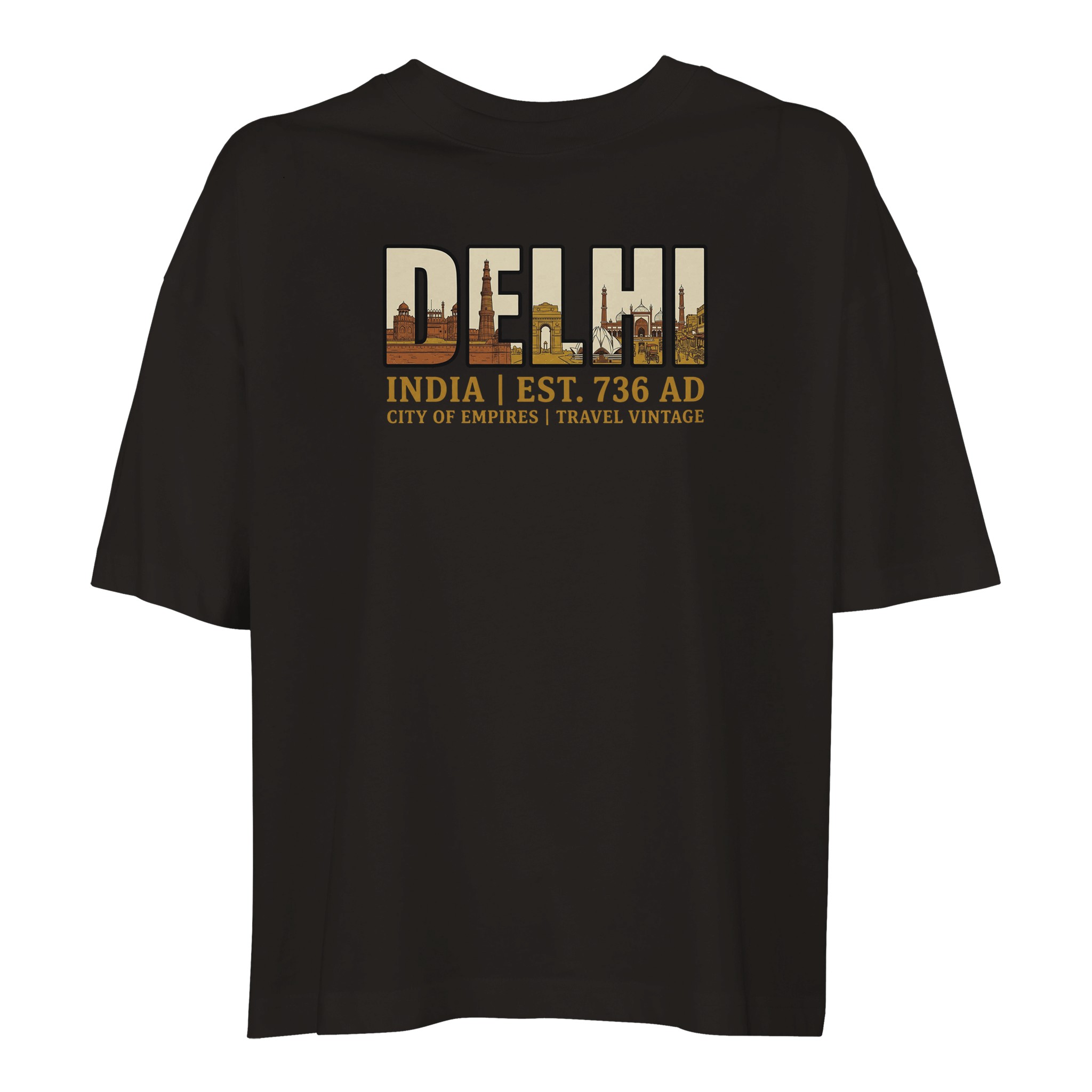 T-shirt Delhi femme ample coton bio conversion T-shirt Delhi femme ample coton bio conversion, coloris Deep Black
