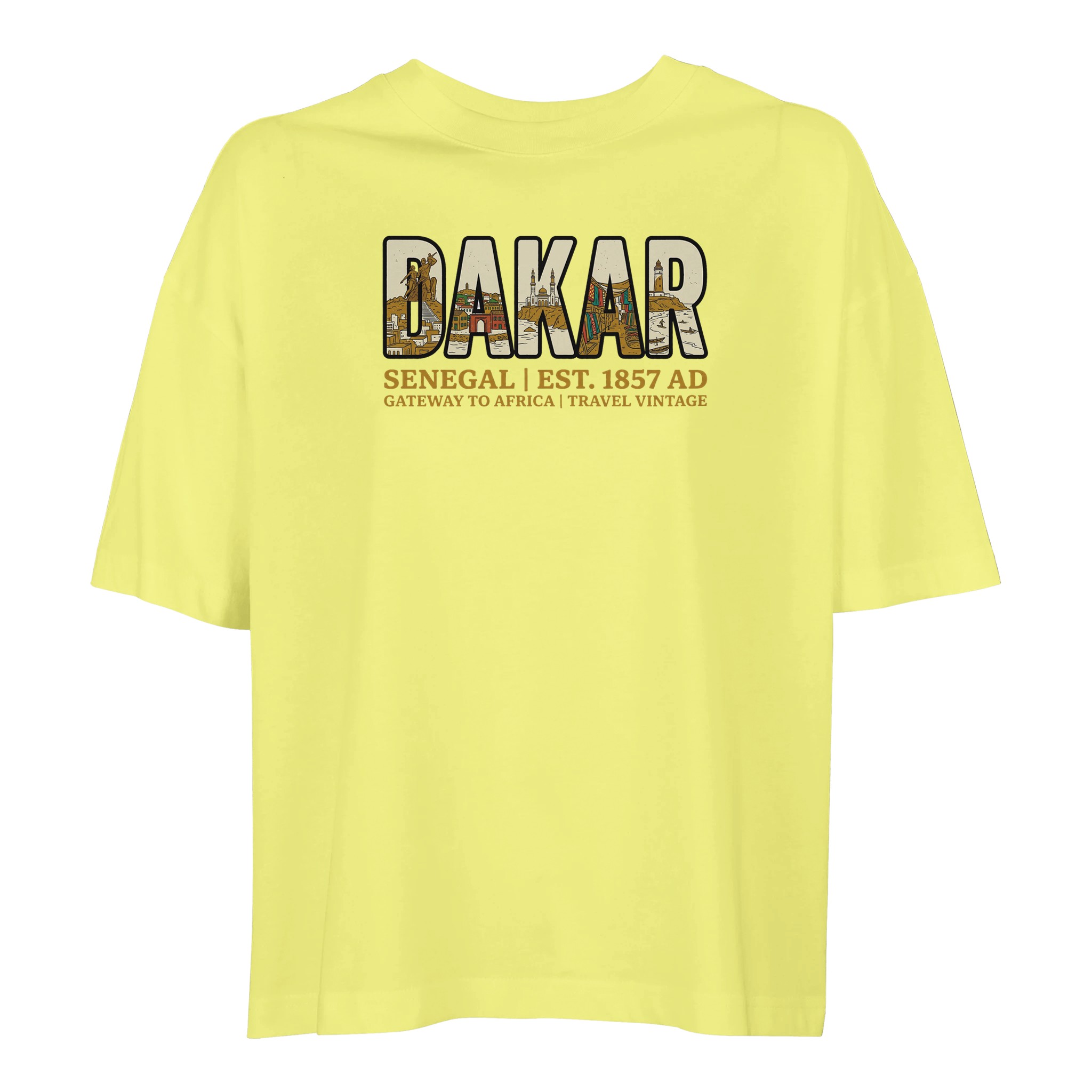 T-shirt Dakar femme ample coton en conversion bio T-shirt Dakar femme ample coton en conversion bio, coloris Jaune clair