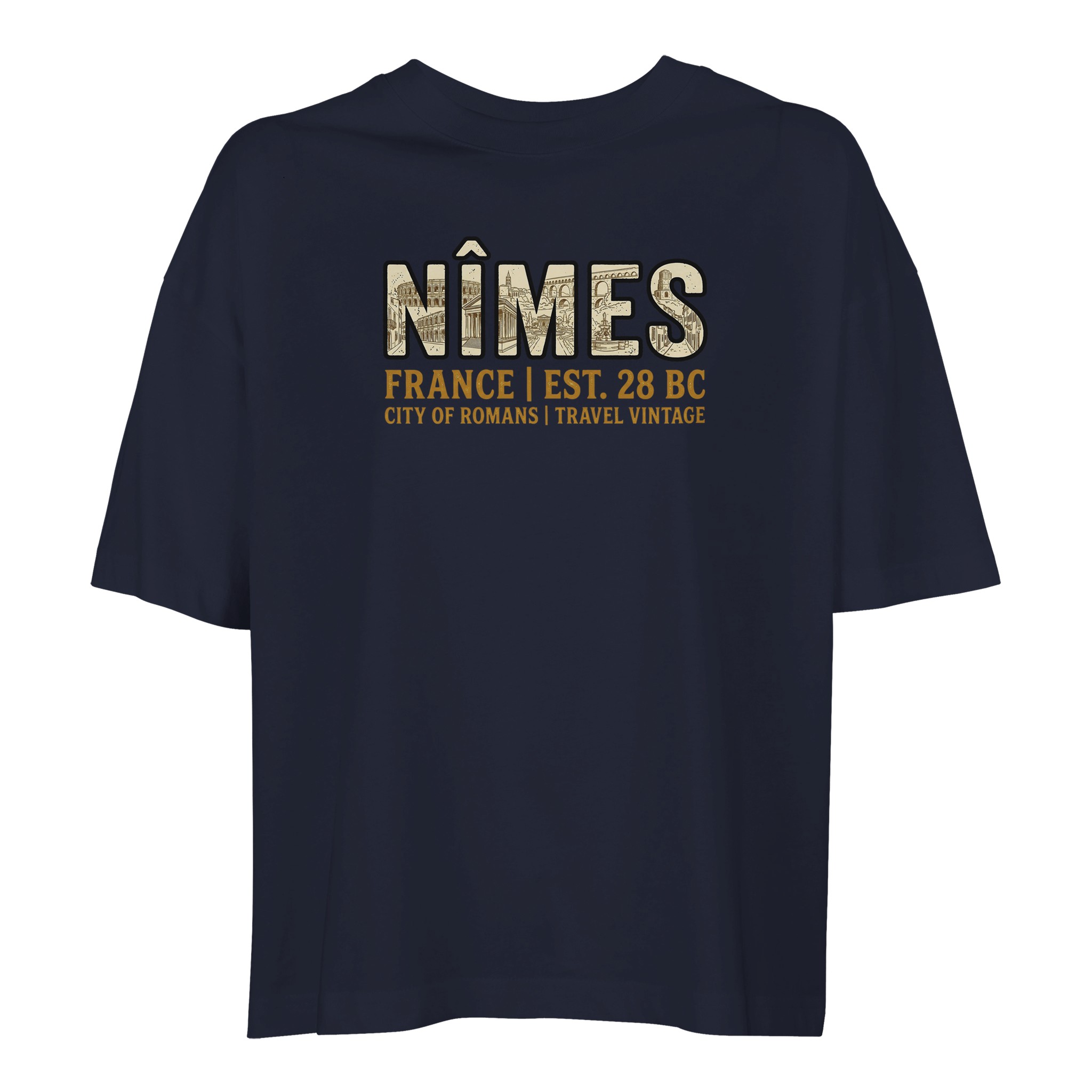 T-shirt Nîmes femme ample coton bio en conversion T-shirt Nîmes femme ample coton bio en conversion