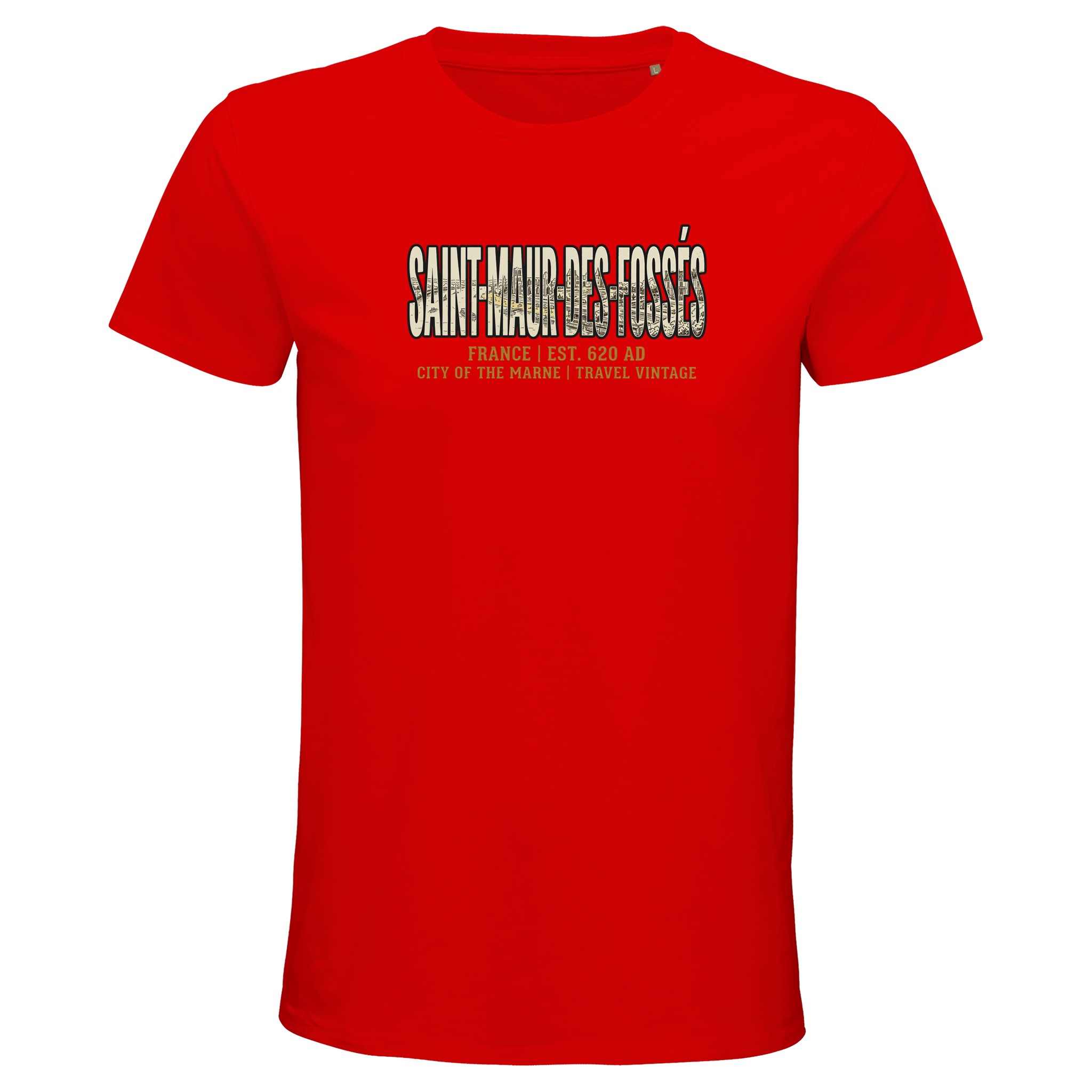 T-shirt Saint-Maur-des-Fossés homme bio ajusté T-shirt Saint-Maur-des-Fossés homme bio ajusté