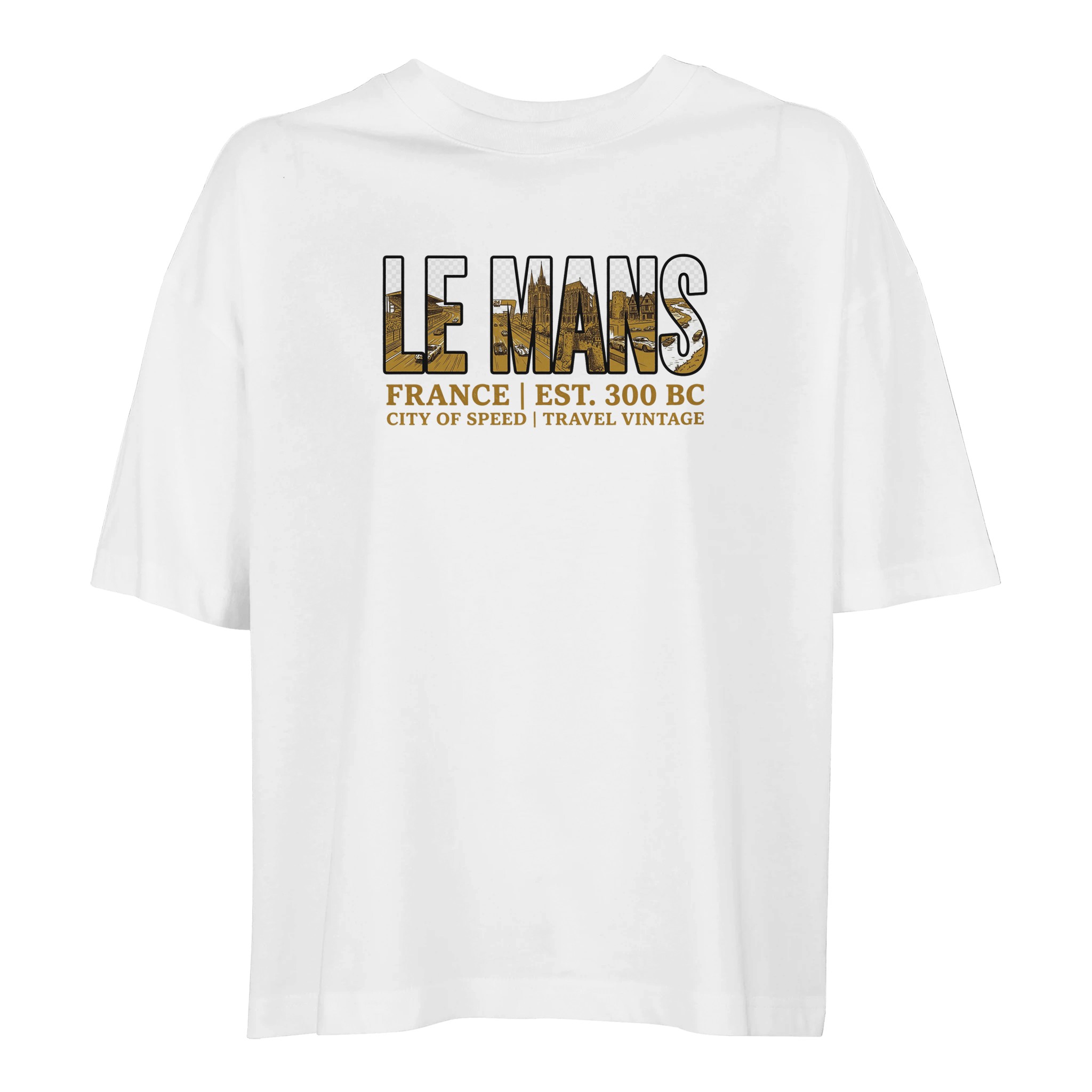 T-shirt Le Mans femme ample coton bio ville T-shirt Le Mans femme ample coton bio ville