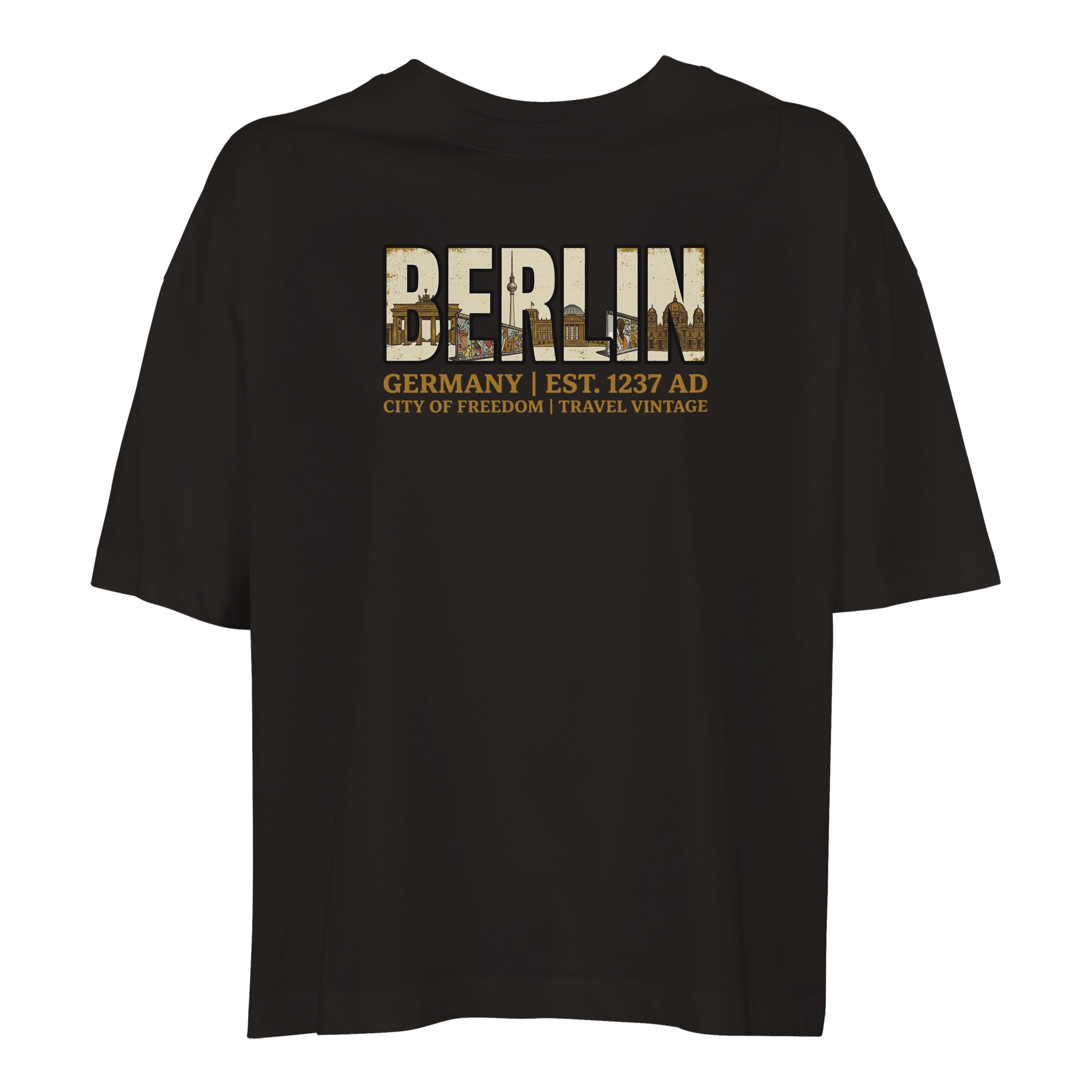 T-shirt Berlin femme ample coton en conversion bio T-shirt Berlin femme ample coton en conversion bio, coloris Deep Black