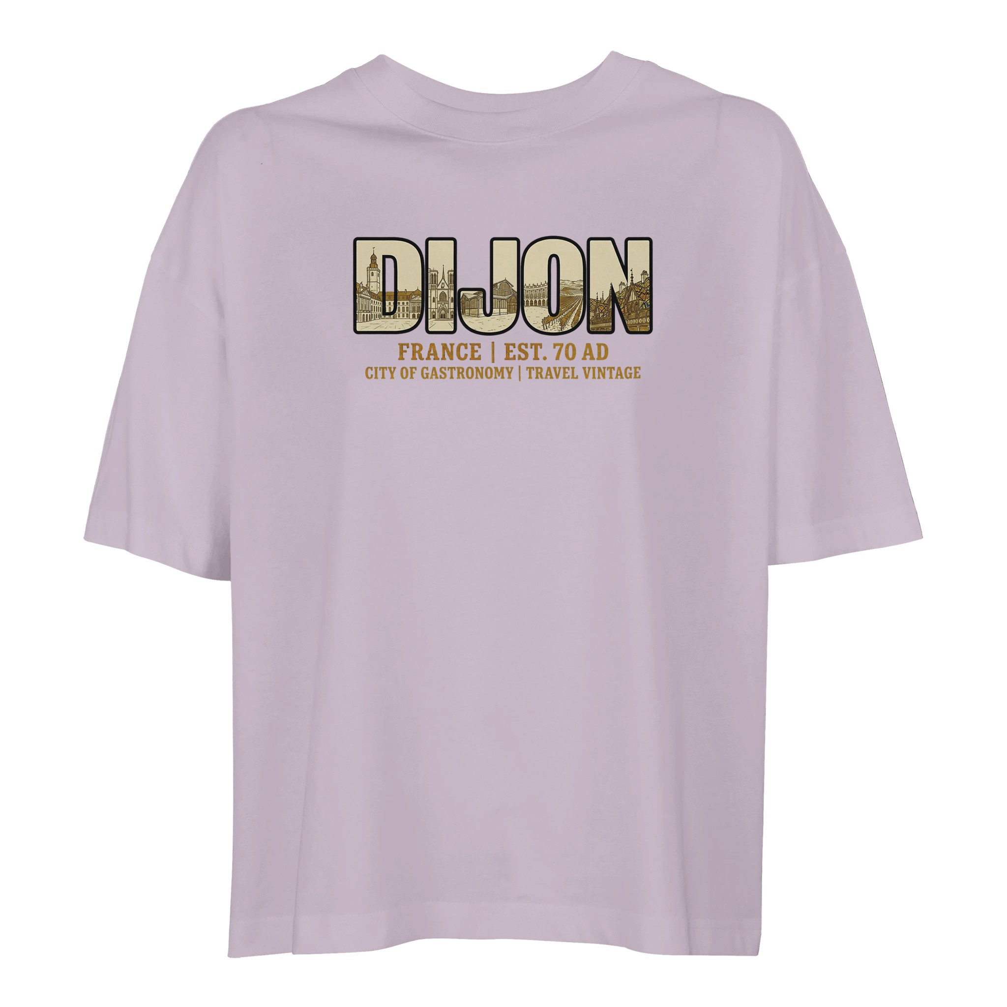 T-shirt Dijon femme ample coton bio ville tendance T-shirt Dijon femme ample coton bio ville tendance