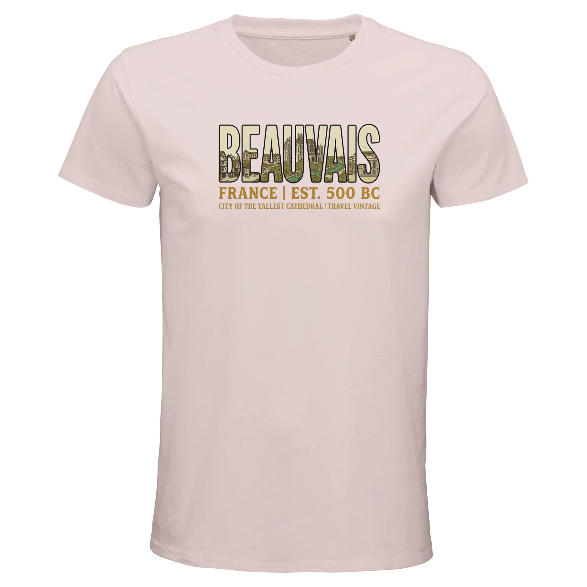 T-shirt Beauvais homme bio ajusté coton naturel T-shirt Beauvais homme bio ajusté coton naturel