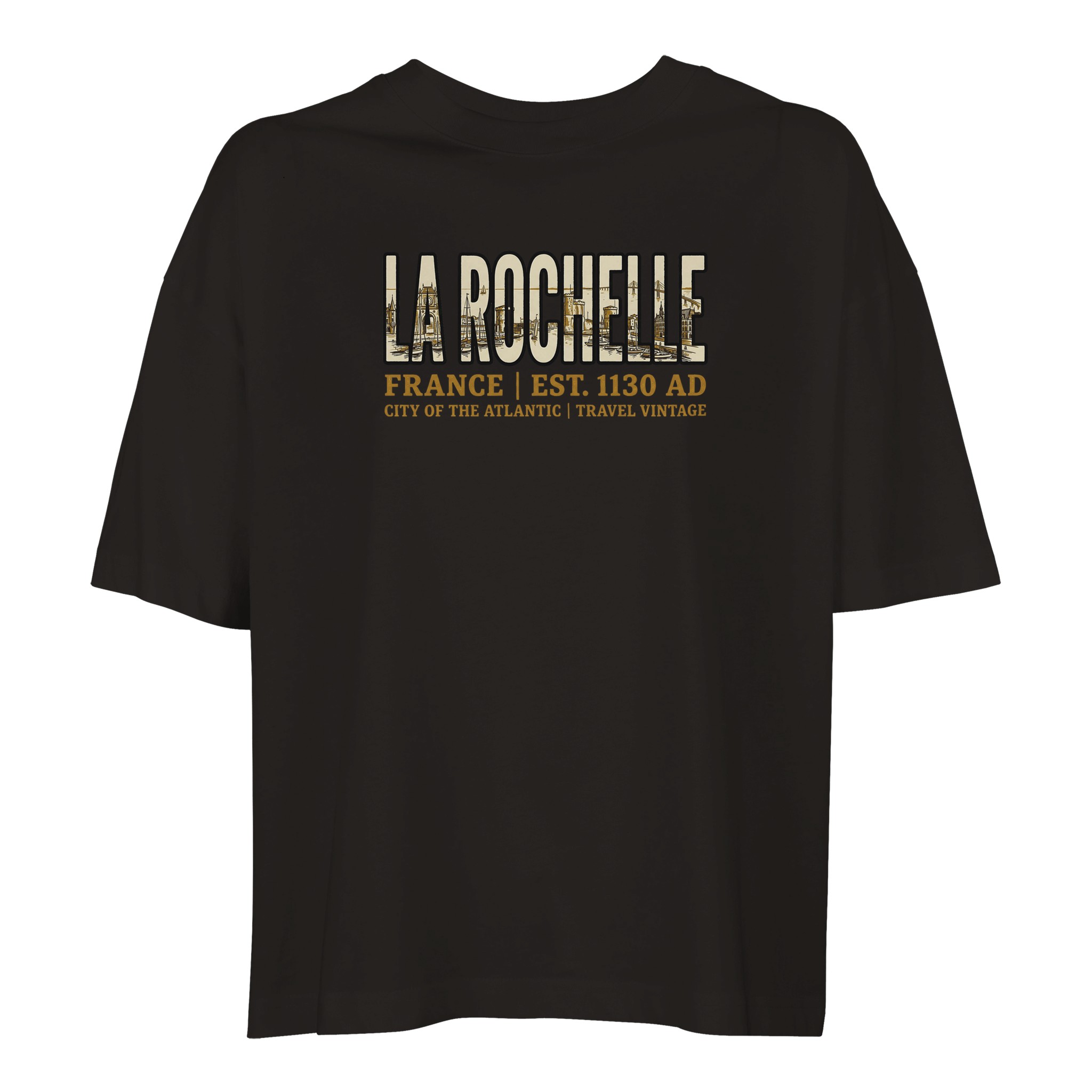 T-shirt La Rochelle femme ample coton bio ville T-shirt La Rochelle femme ample coton bio ville