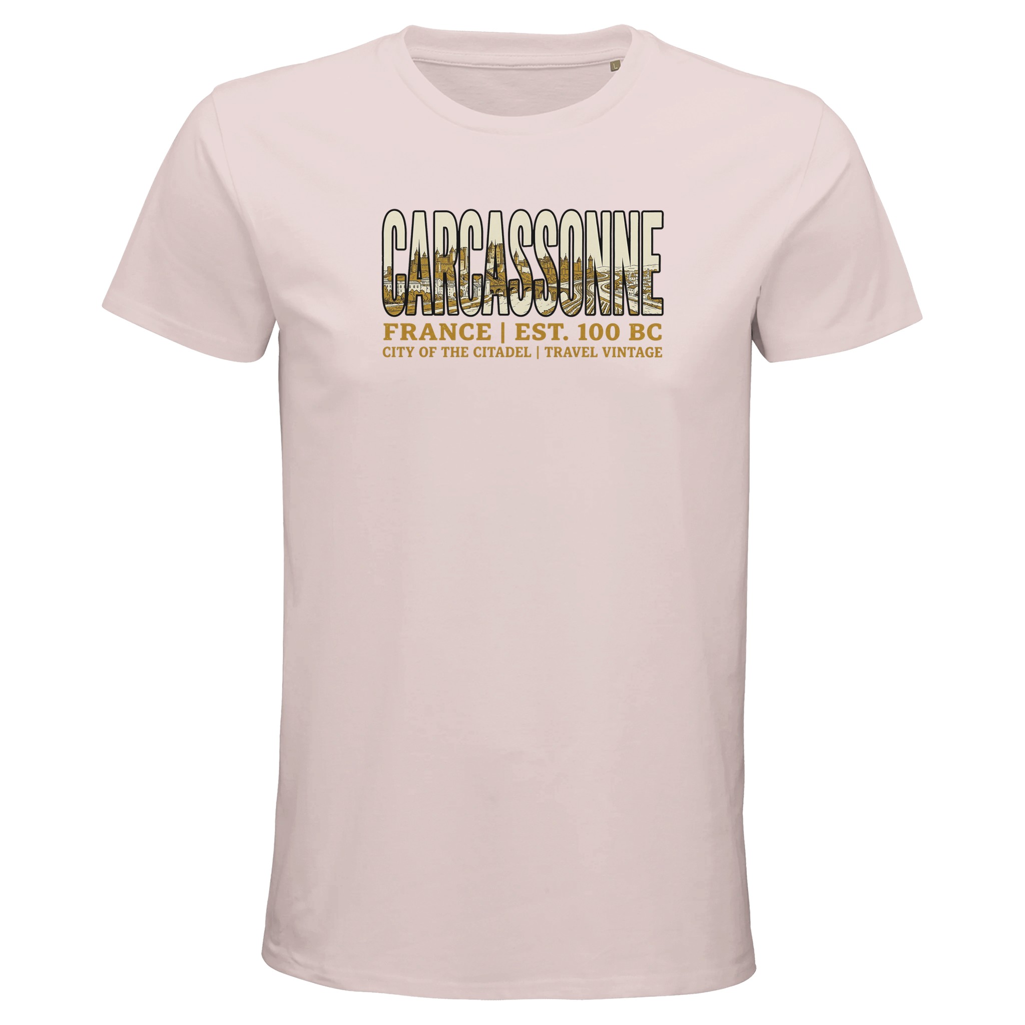 T-shirt Carcassonne homme bio ajusté T-shirt Carcassonne homme bio ajusté