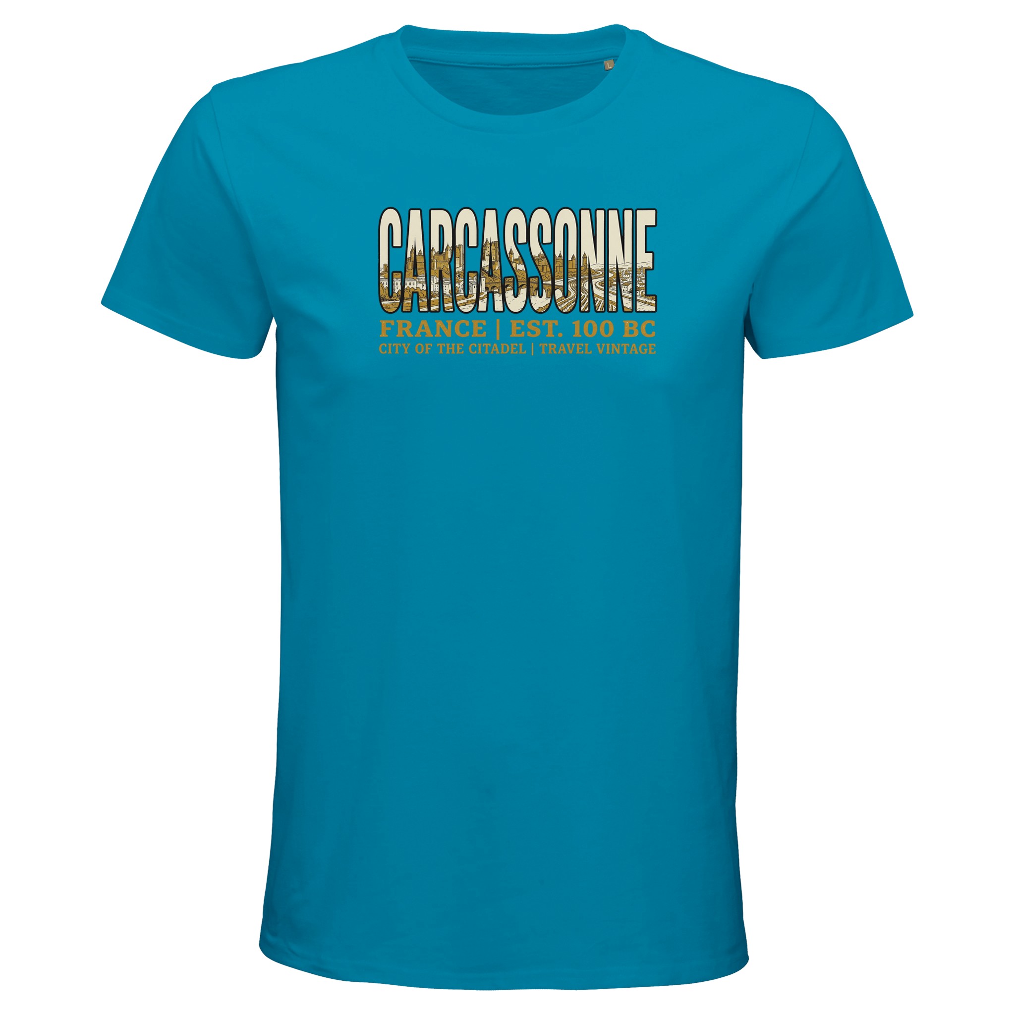T-shirt Carcassonne homme bio ajusté T-shirt Carcassonne homme bio ajusté