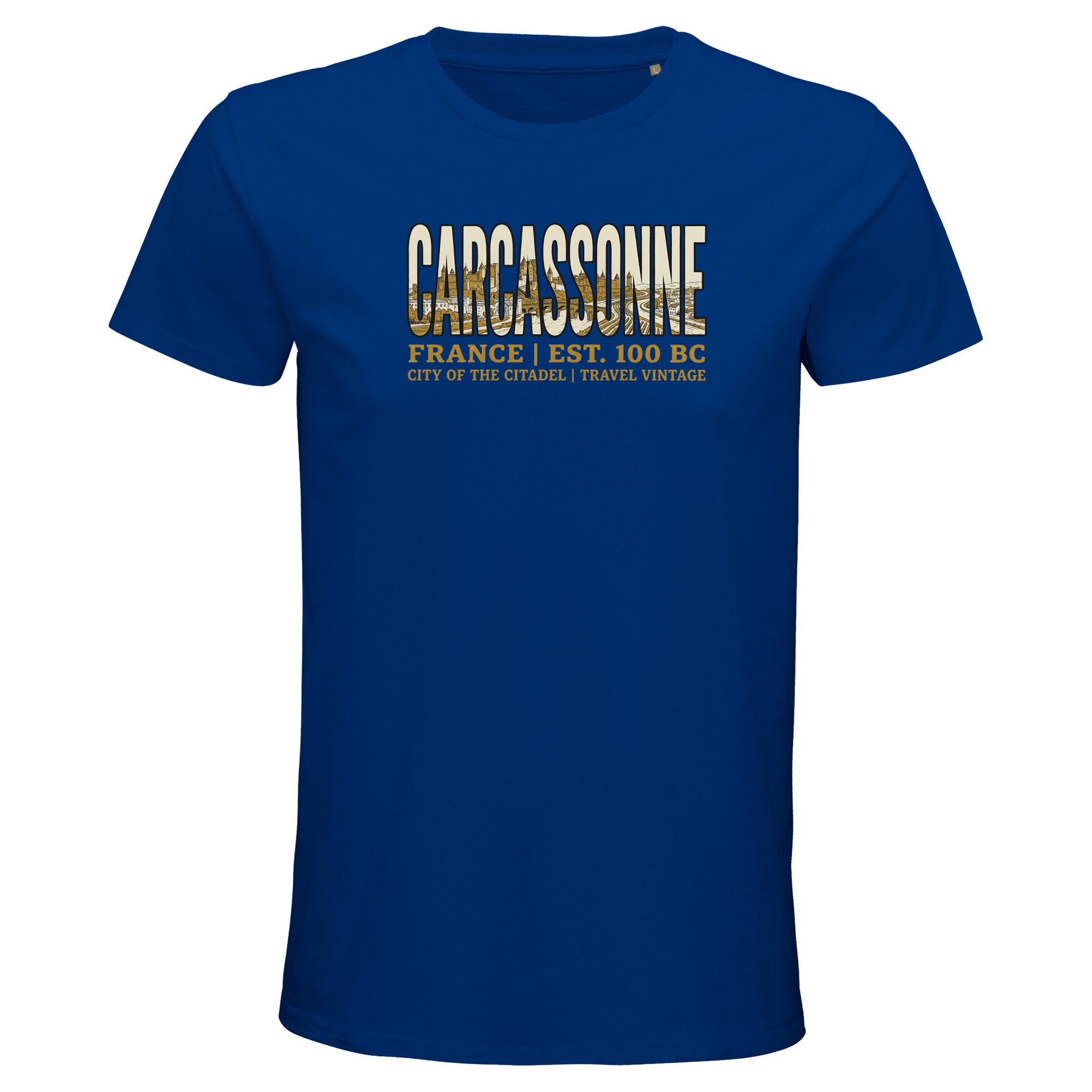 T-shirt Carcassonne homme bio ajusté T-shirt Carcassonne homme bio ajusté