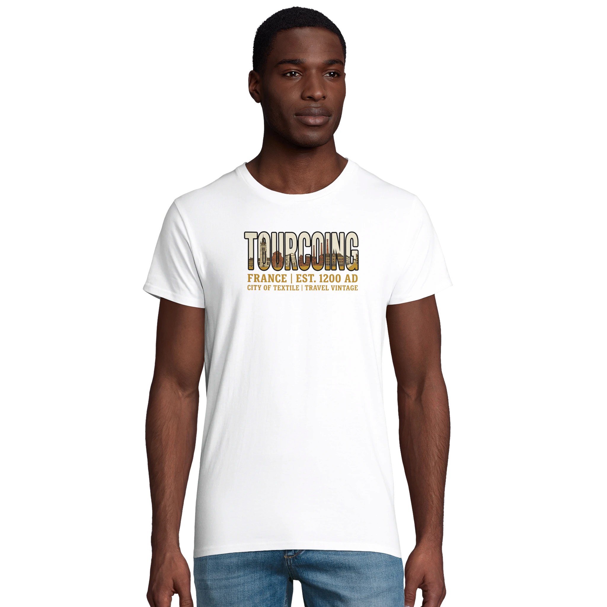 T-shirt Tourcoing homme bio ajusté coton T-shirt Tourcoing homme bio ajusté coton, photo 6