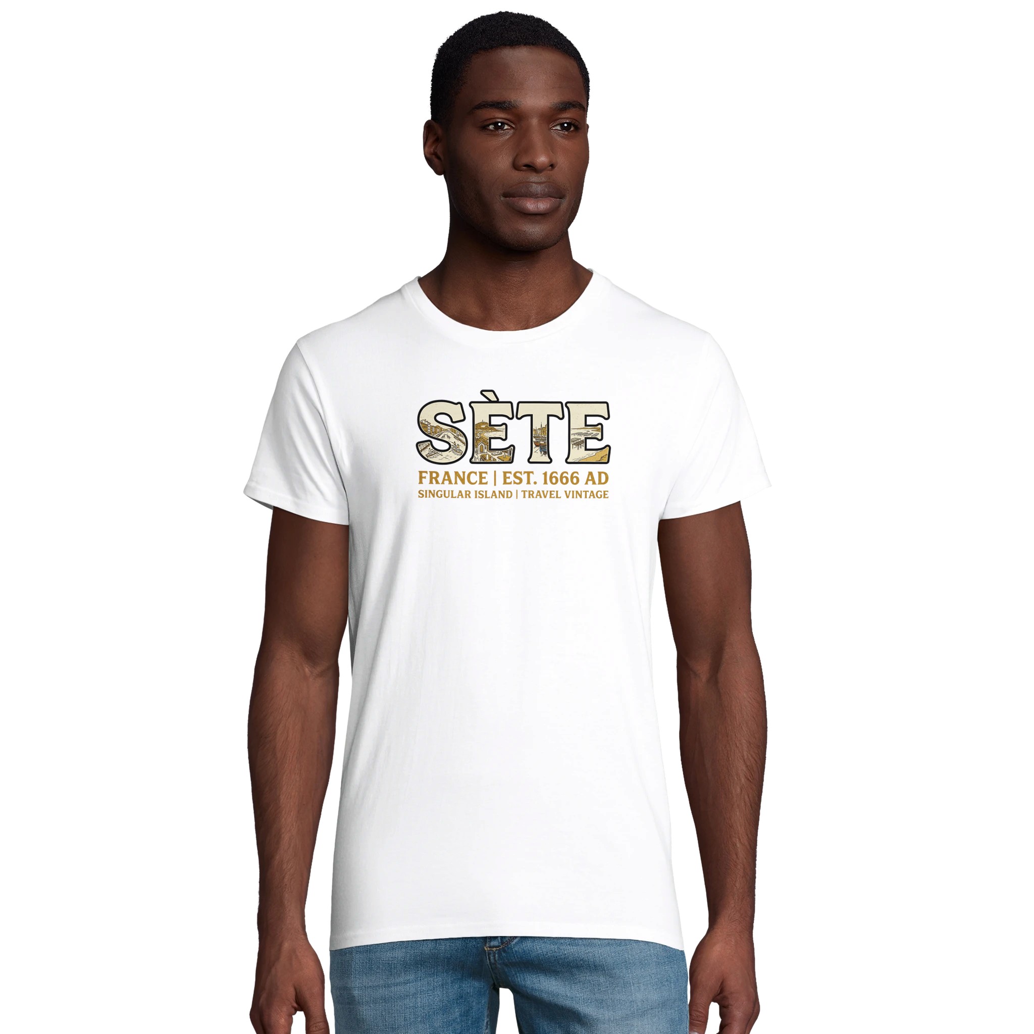 T-shirt Sète homme bio ajusté col rond T-shirt Sète homme bio ajusté col rond, photo 18