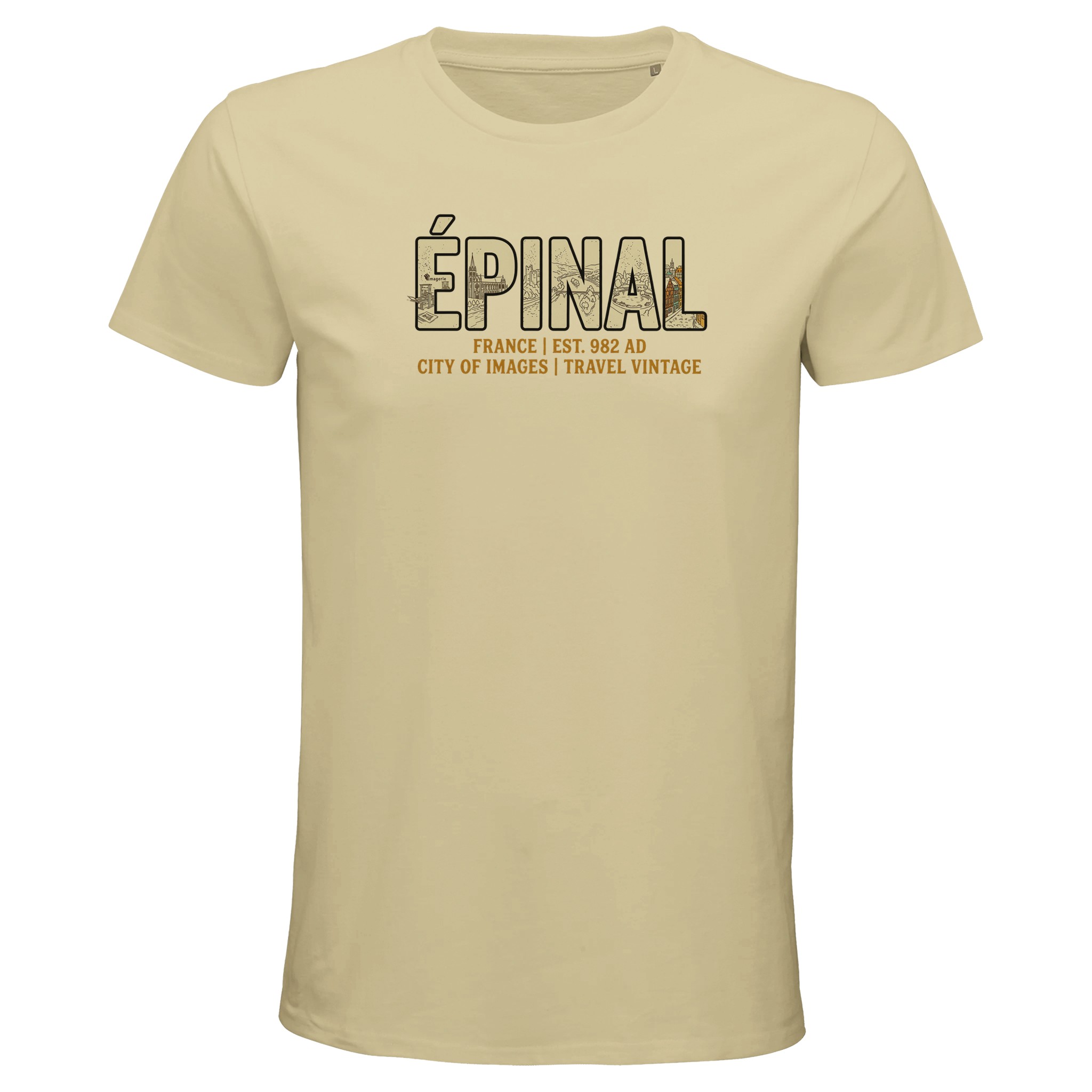 T-shirt Épinal homme bio ajusté T-shirt Épinal homme bio ajusté, coloris Natural