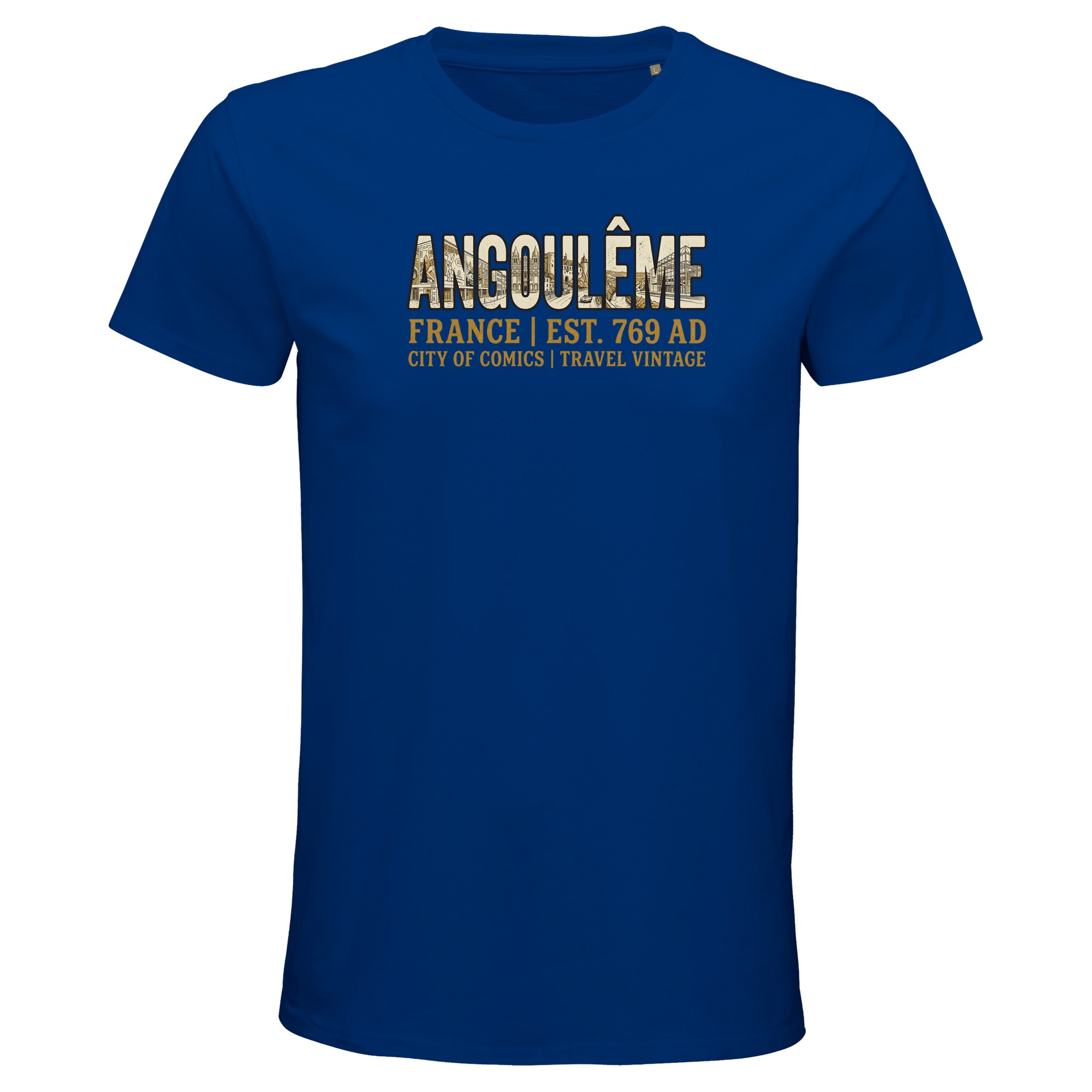 T-shirt Angoulême homme bio ajusté City of Comics T-shirt Angoulême homme bio ajusté City of Comics, coloris Royal Blue