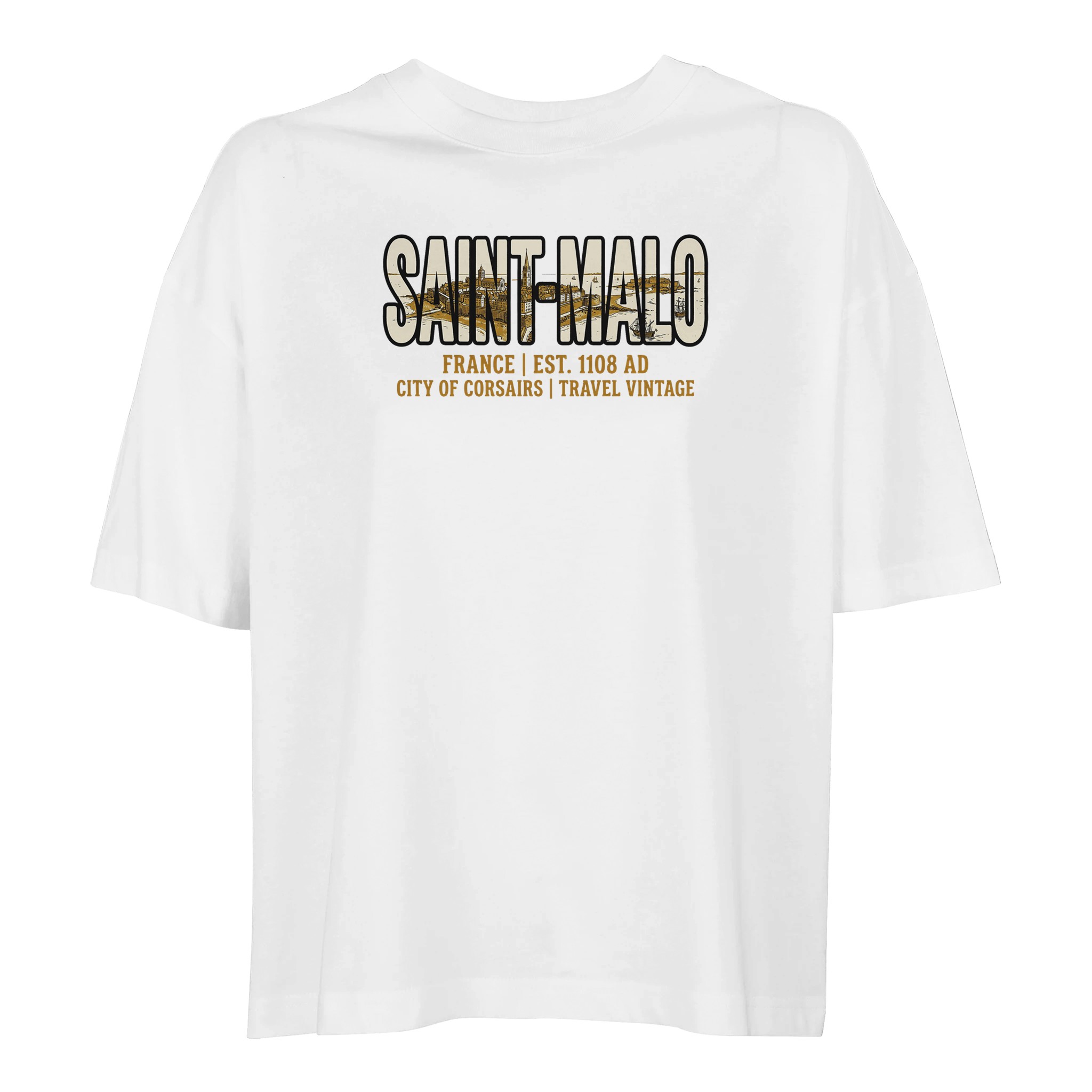T-shirt Saint-Malo femme ample coton bio corsaire T-shirt Saint-Malo femme ample coton bio corsaire