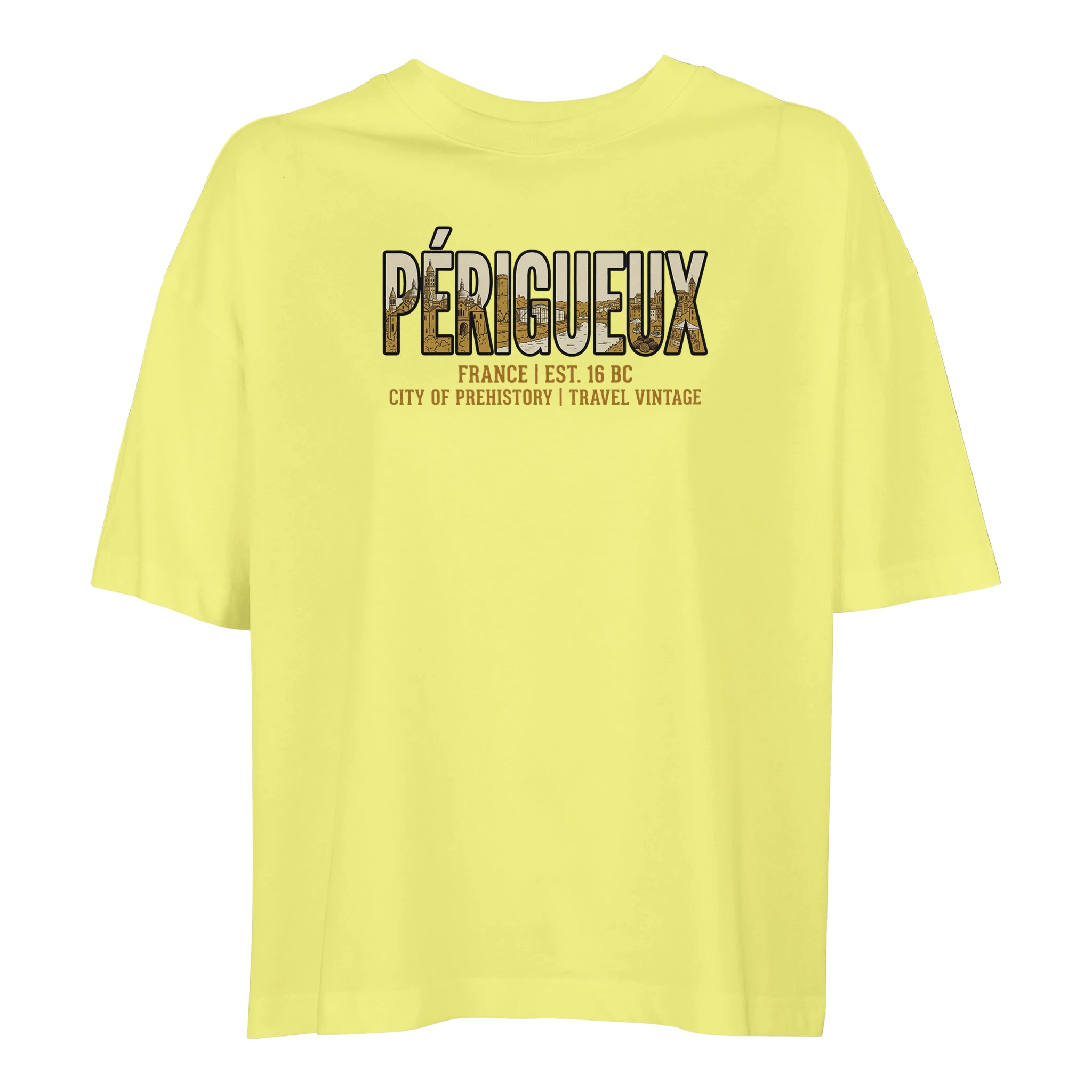 T-shirt Périgueux femme ample coton bio T-shirt Périgueux femme ample coton bio, coloris Jaune clair