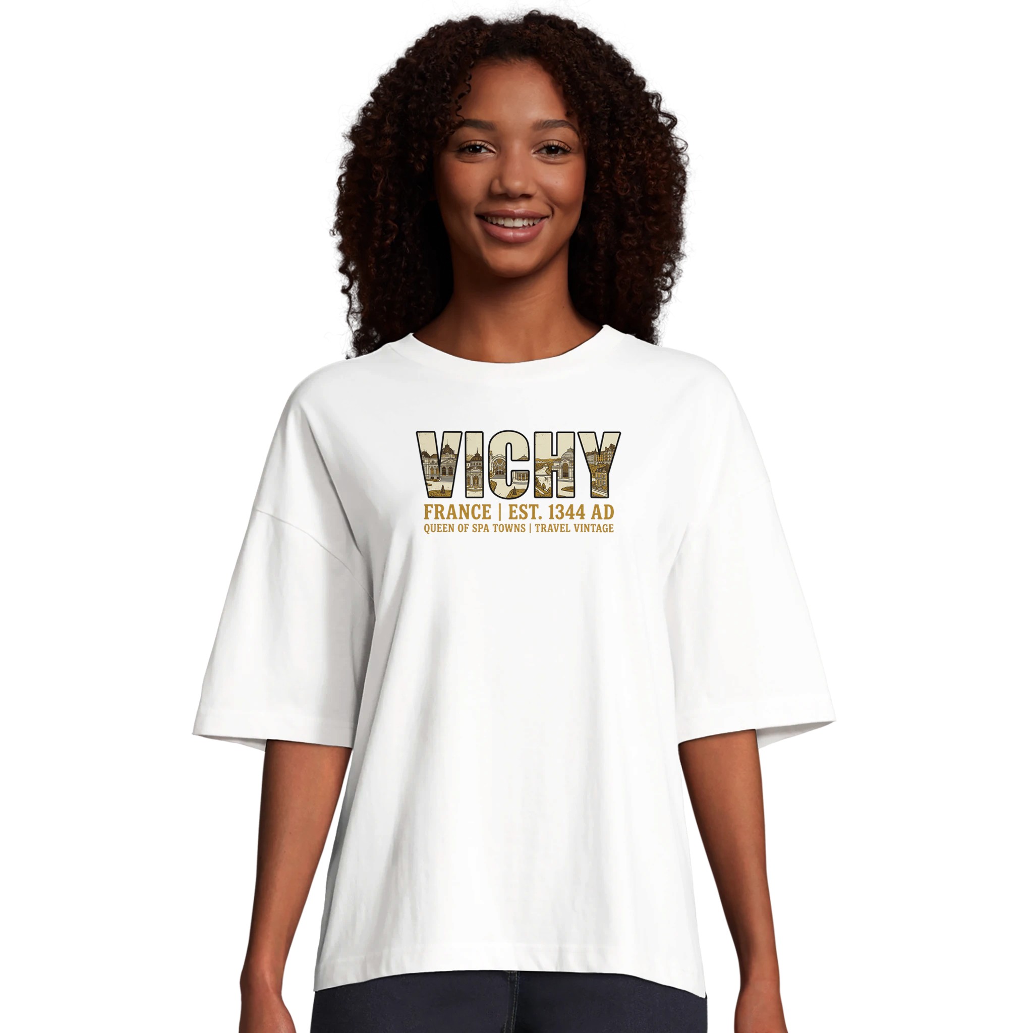 T-shirt Vichy femme ample coton bio conversion T-shirt Vichy femme ample coton bio conversion, photo 5