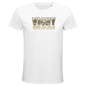 T-shirt Vichy homme bio ajusté vintage