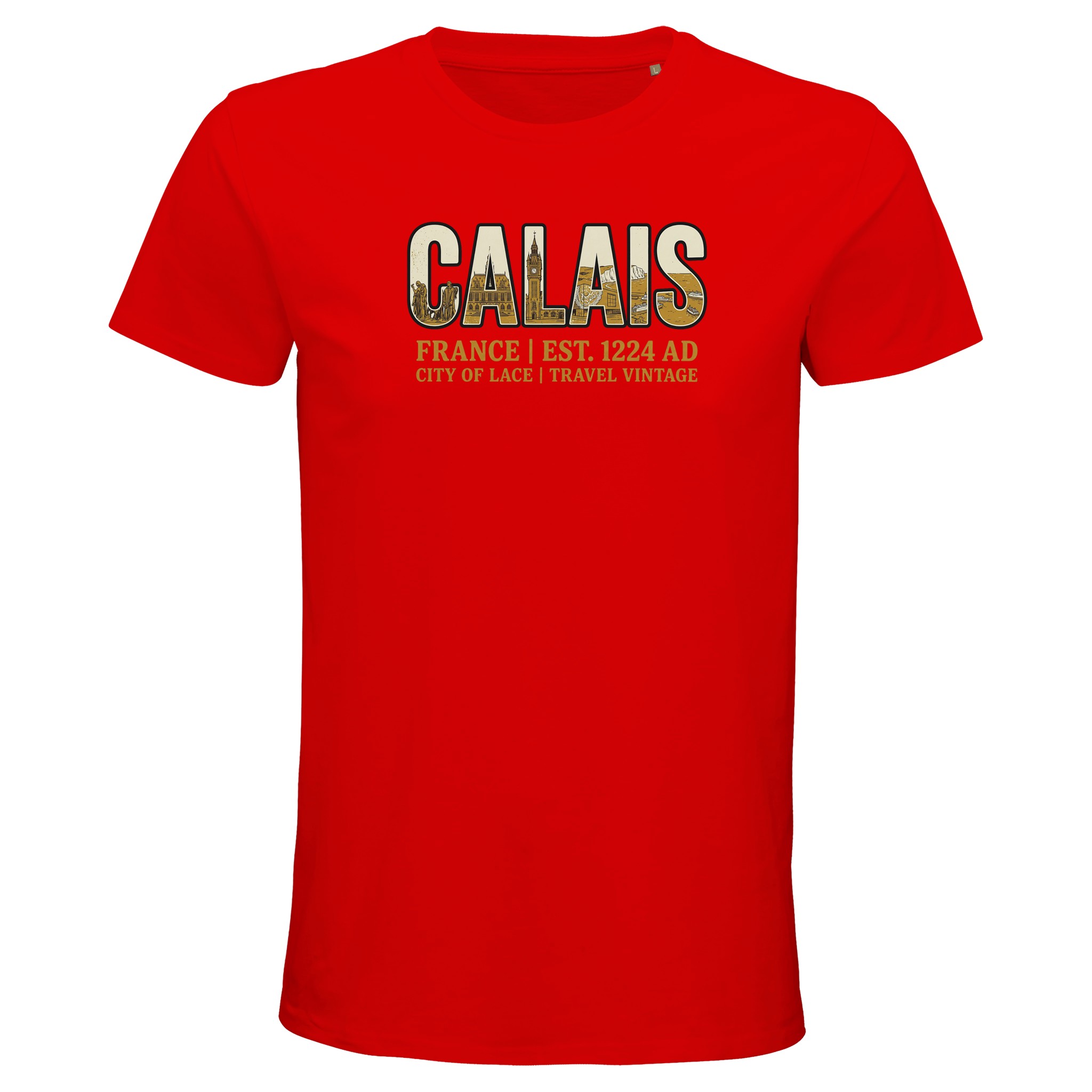 T-shirt Calais homme bio ajusté Cité de la dentelle T-shirt Calais homme bio ajusté Cité de la dentelle, photo 18