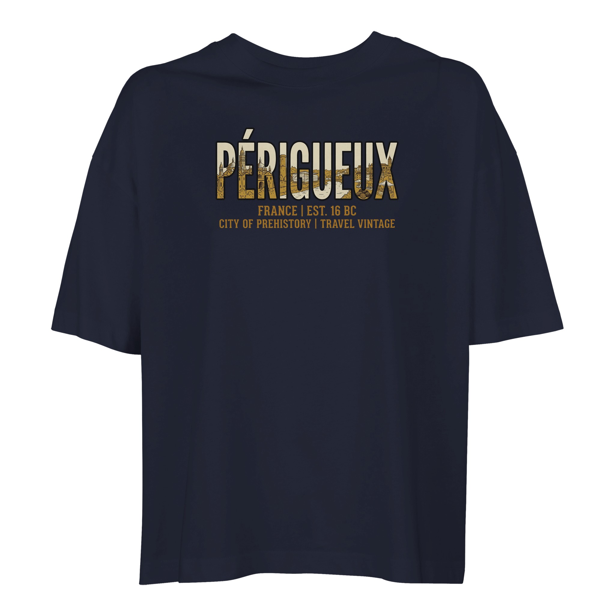 T-shirt Périgueux femme ample coton bio T-shirt Périgueux femme ample coton bio, coloris French Navy