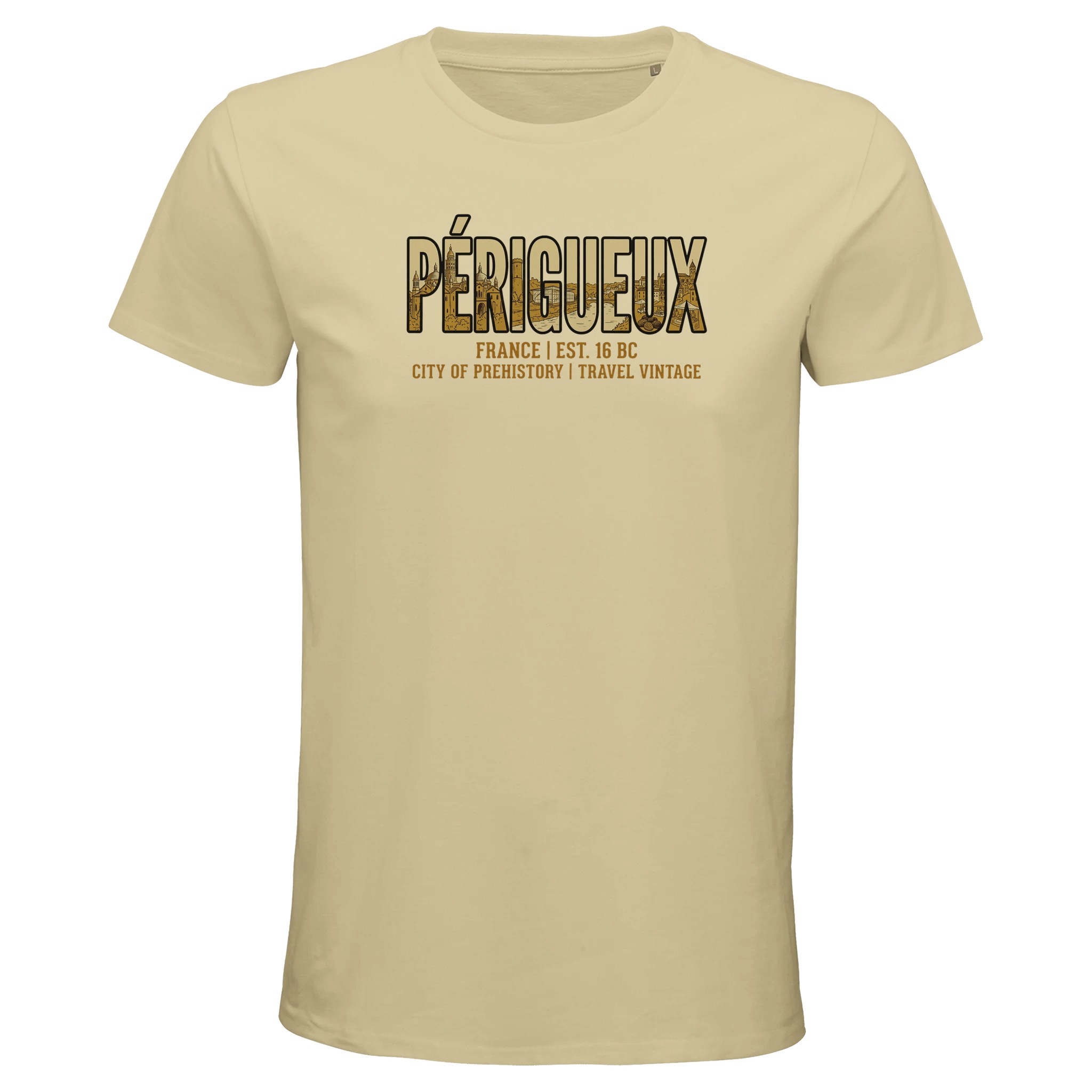 T-shirt Périgueux homme bio ajusté T-shirt Périgueux homme bio ajusté, coloris Natural