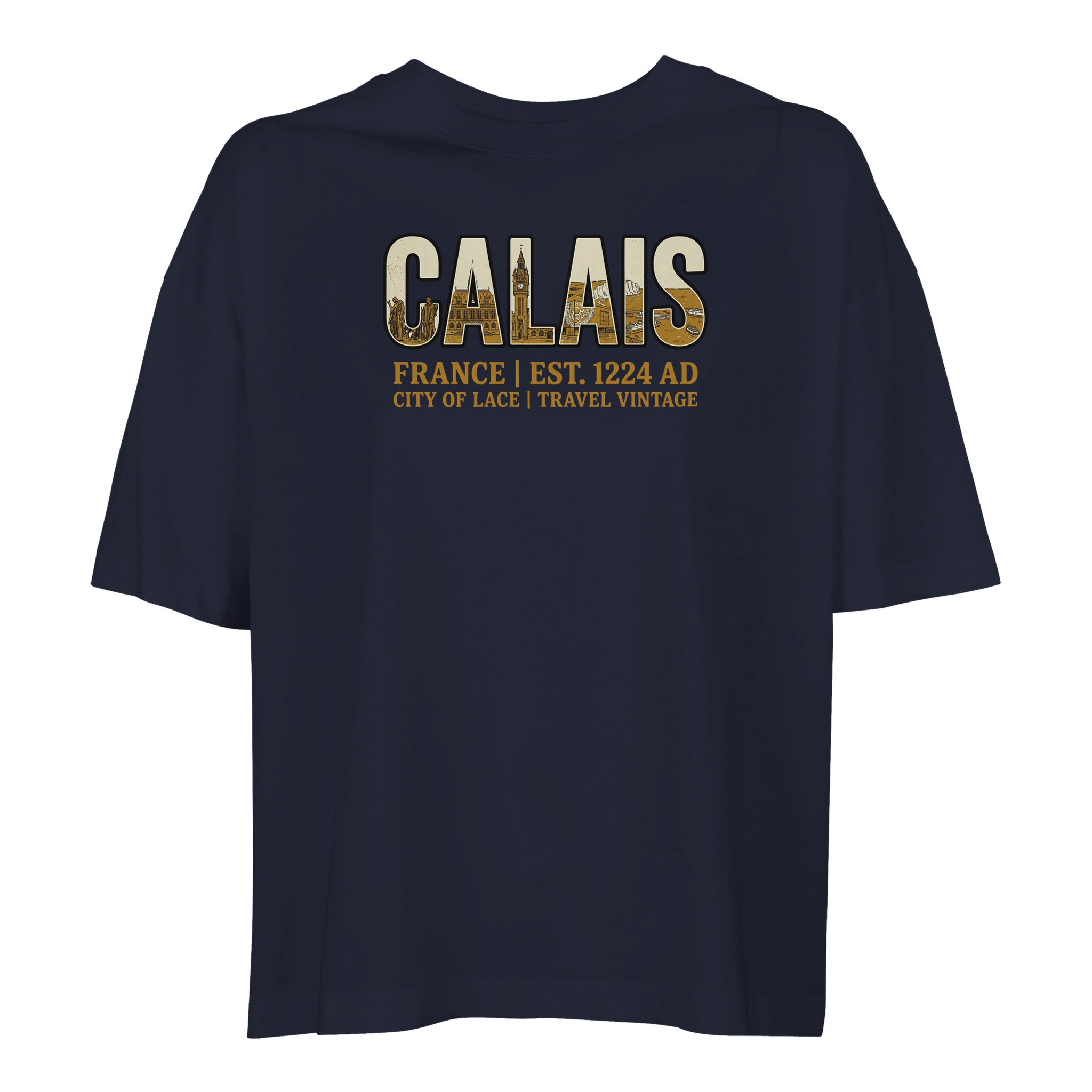 T-shirt Calais femme ample coton bio T-shirt Calais femme ample coton bio, coloris French Navy