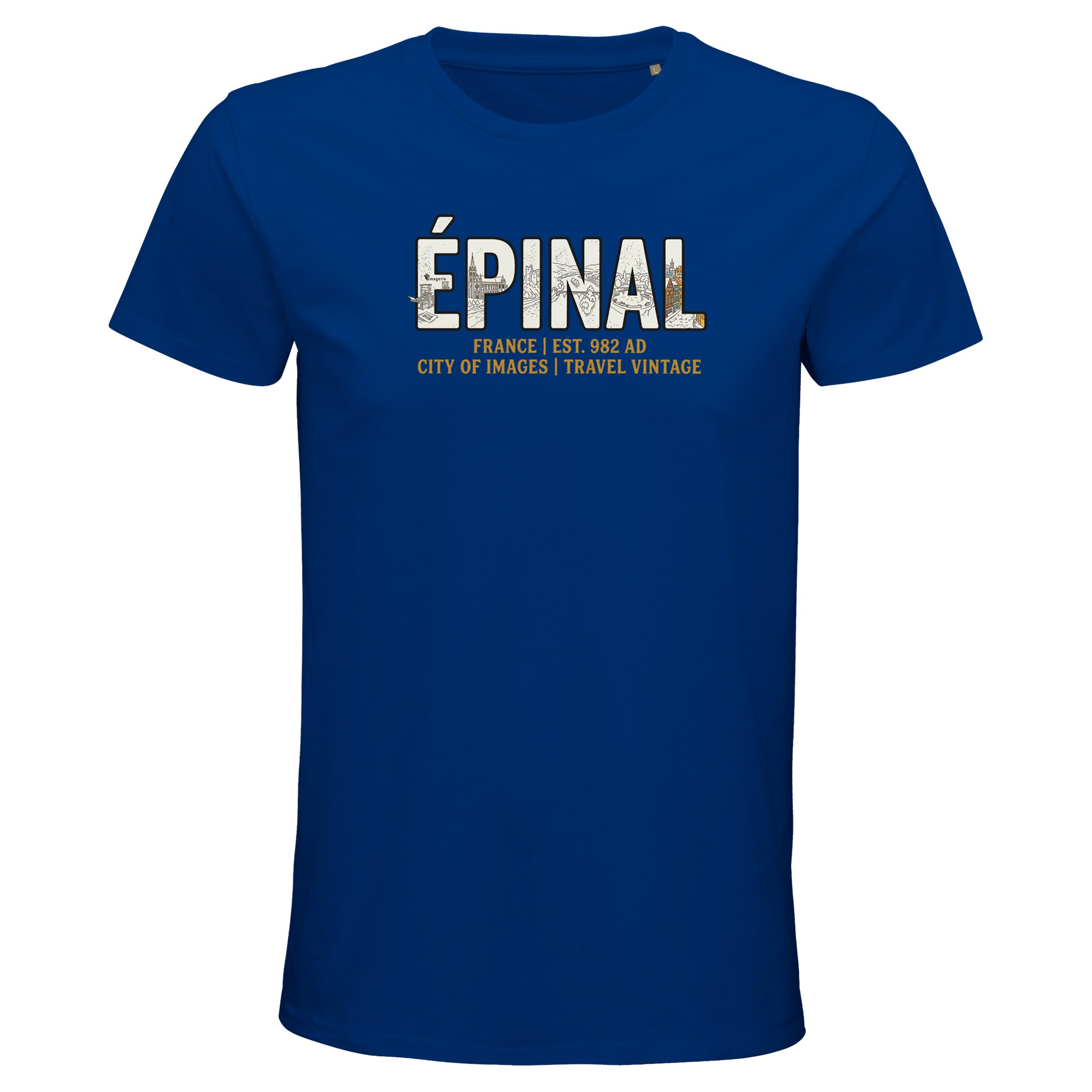 T-shirt Épinal homme bio ajusté T-shirt Épinal homme bio ajusté, coloris Royal Blue