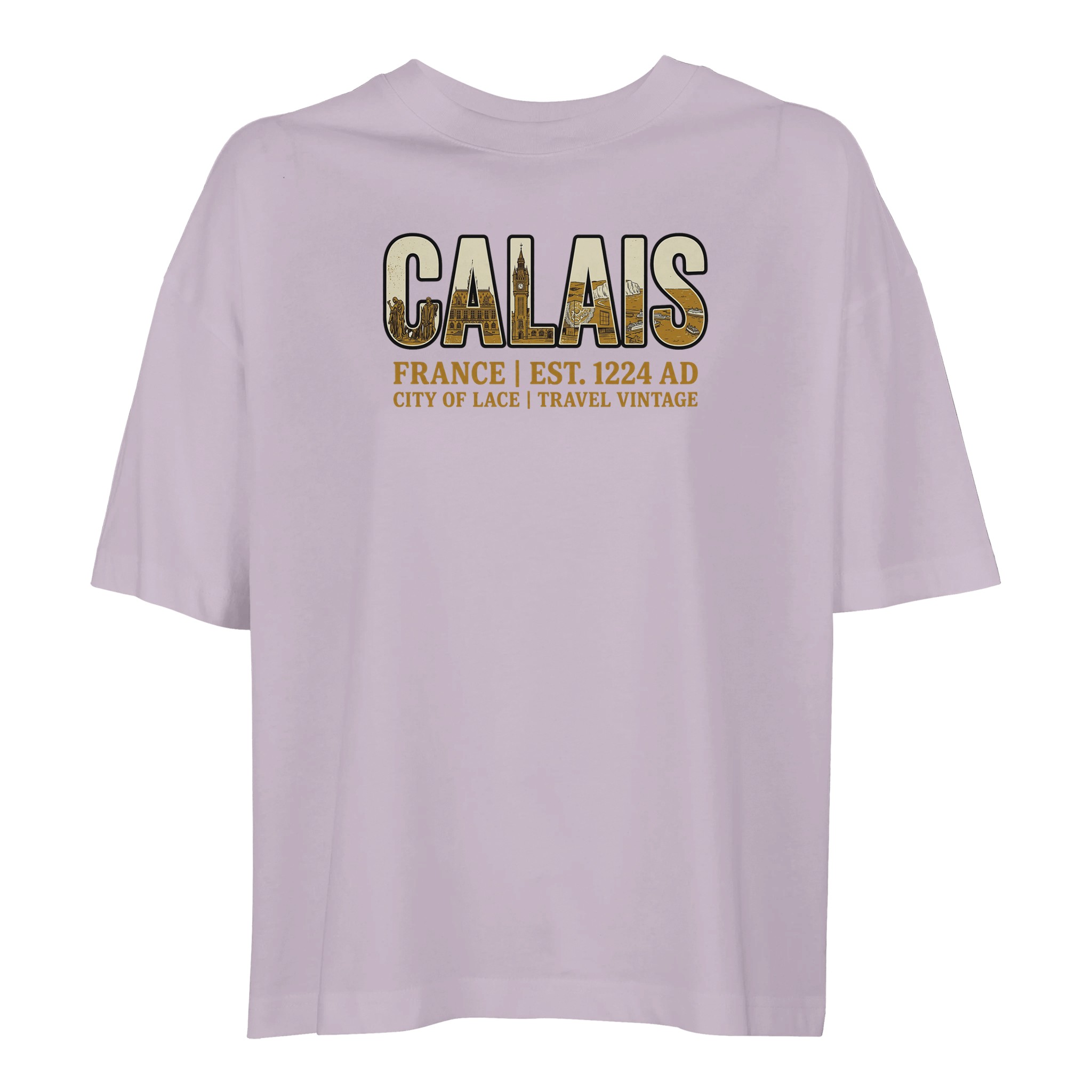 T-shirt Calais femme ample coton bio T-shirt Calais femme ample coton bio, coloris lilak