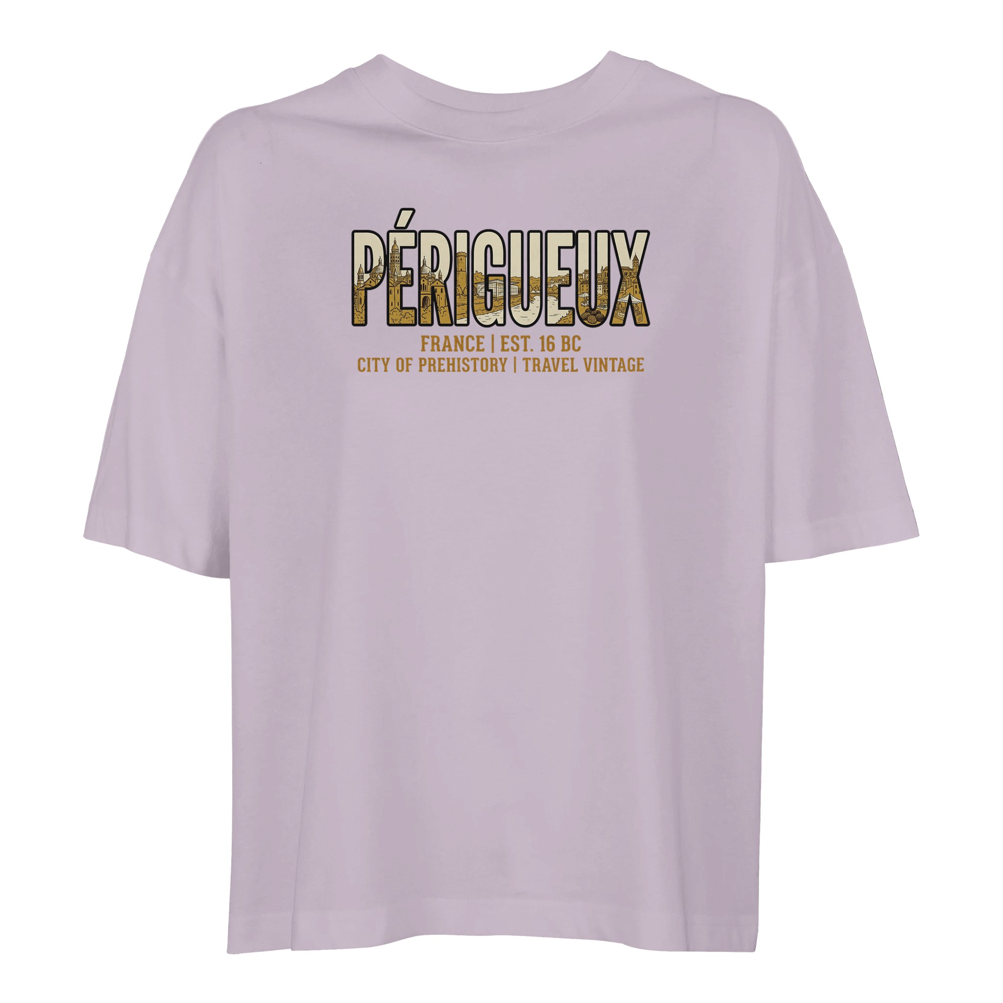 T-shirt Périgueux femme ample coton bio T-shirt Périgueux femme ample coton bio, coloris lilak