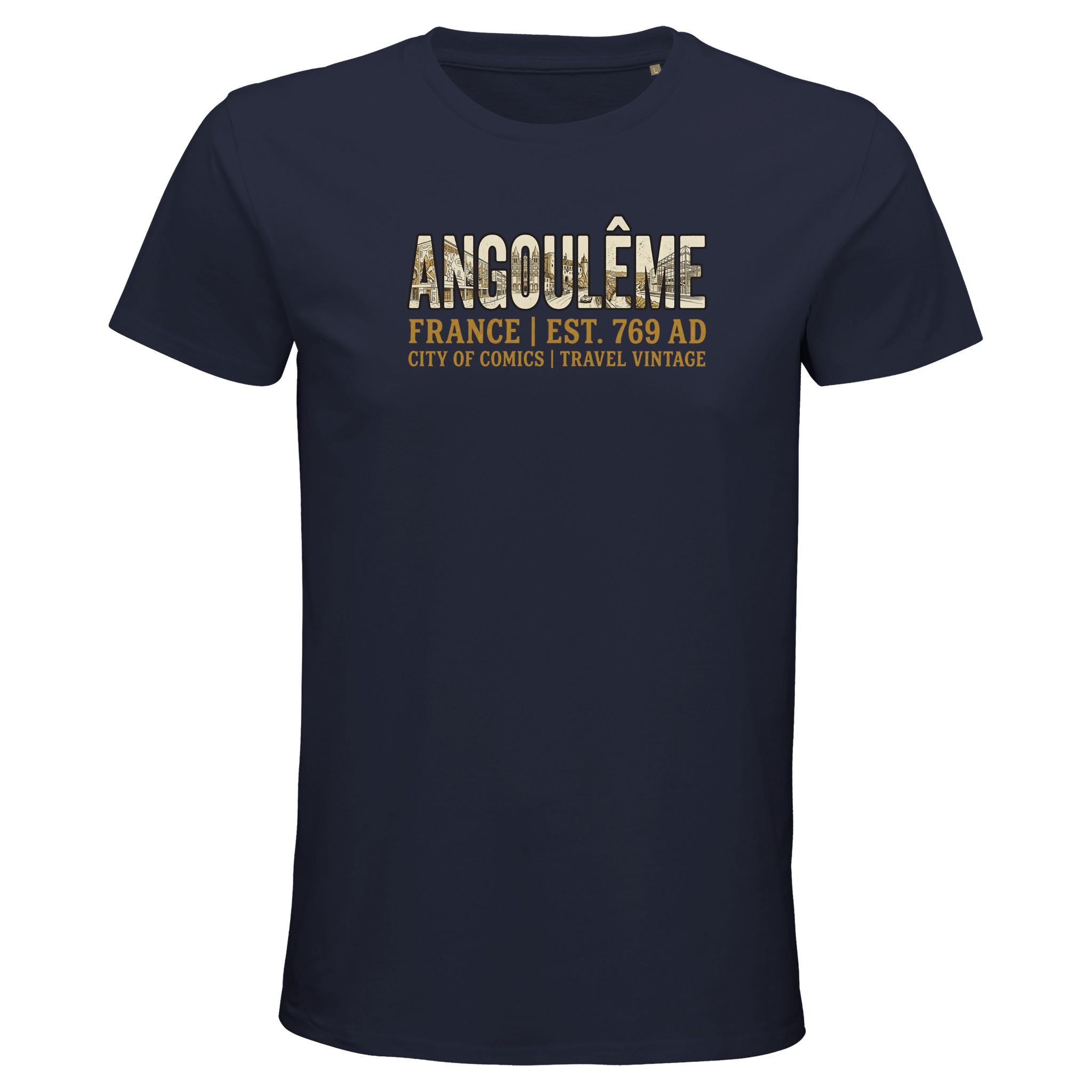 T-shirt Angoulême homme bio ajusté City of Comics T-shirt Angoulême homme bio ajusté City of Comics, coloris French Navy