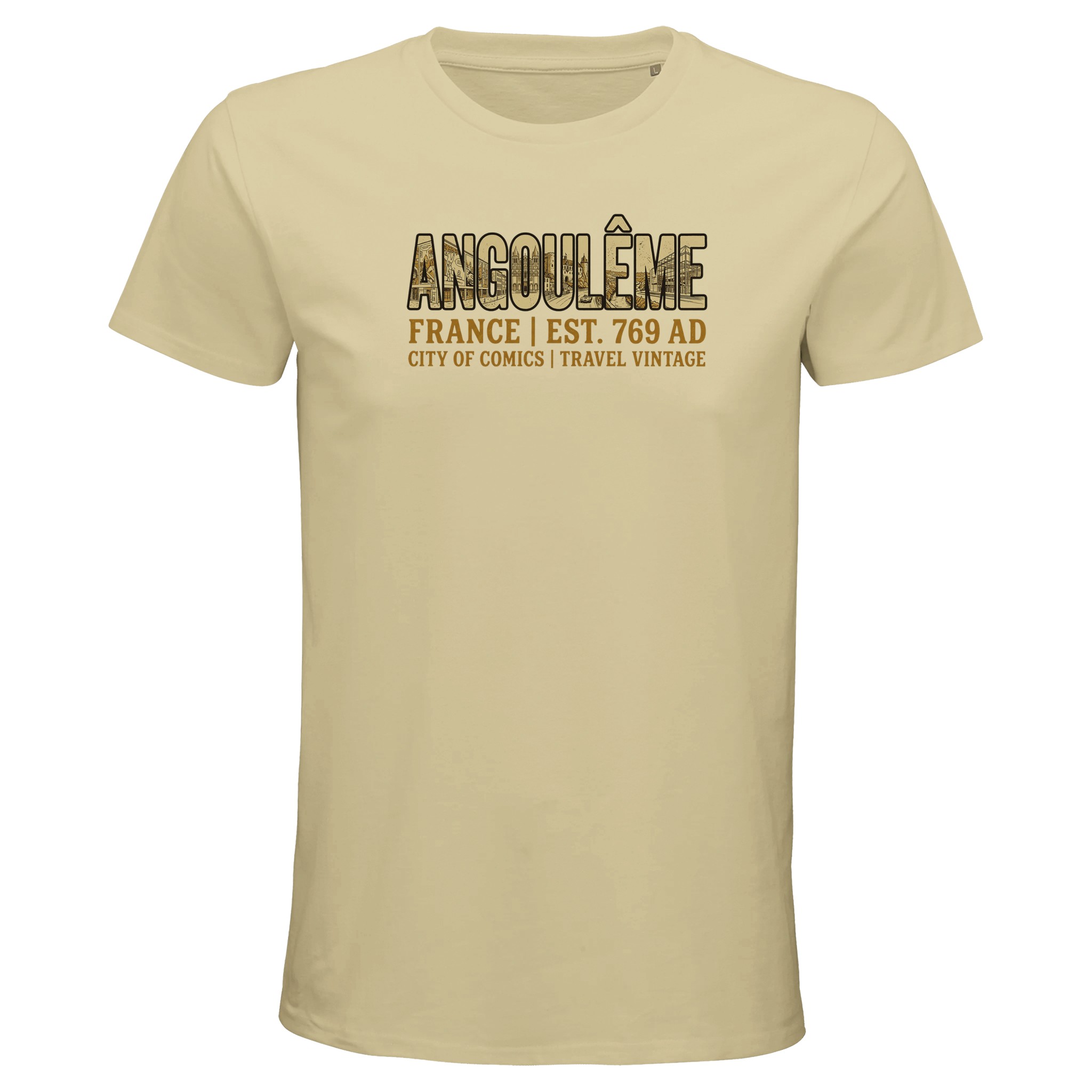 T-shirt Angoulême homme bio ajusté City of Comics T-shirt Angoulême homme bio ajusté City of Comics, coloris Natural