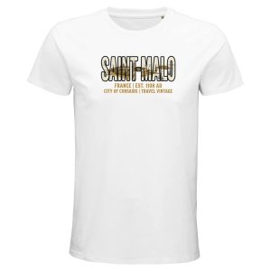 T-shirt Saint-Malo homme bio ajusté ville corsaire