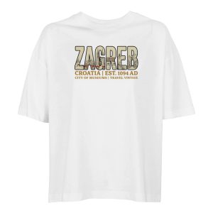 T-shirt Zagreb femme ample coton bio ville croate