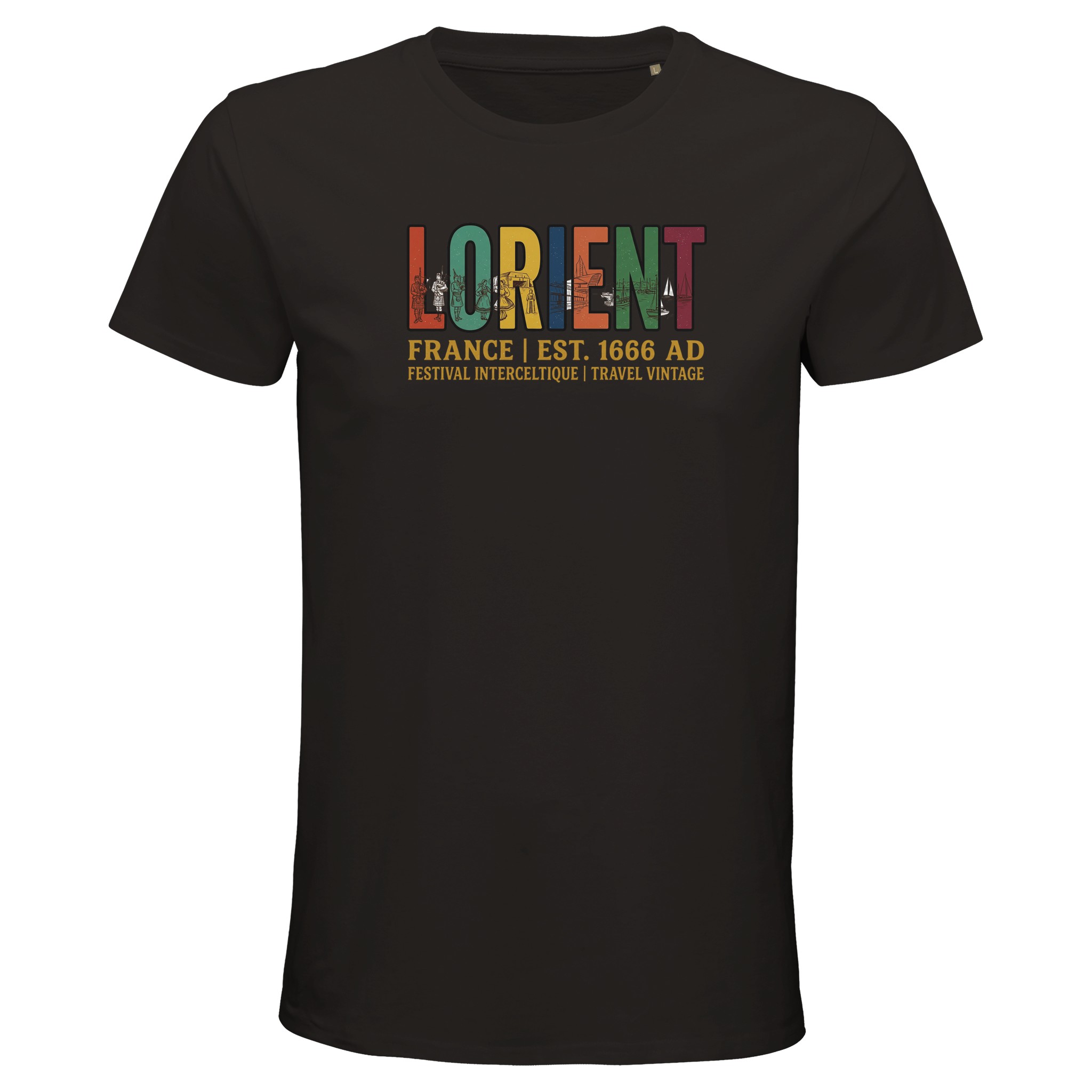 T-shirt Lorient FESTIVAL INTERCELTIQUE bio, coloris Deep Black