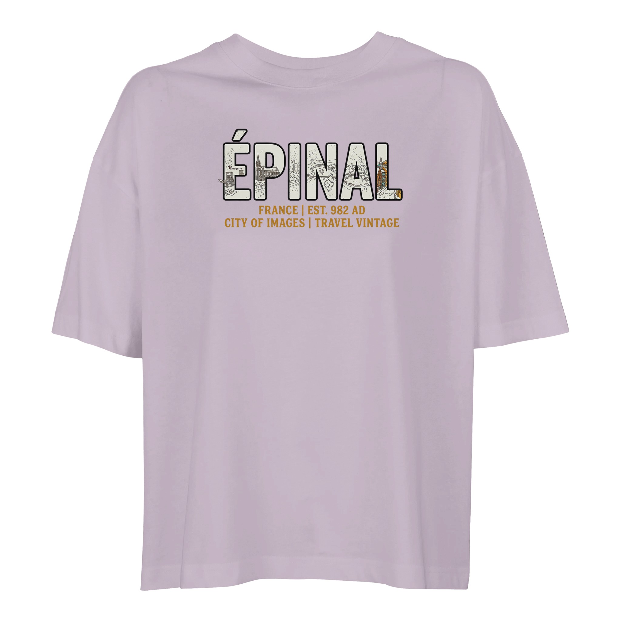 T-shirt Épinal femme ample coton en conversion bio T-shirt Épinal femme ample coton en conversion bio, coloris lilak