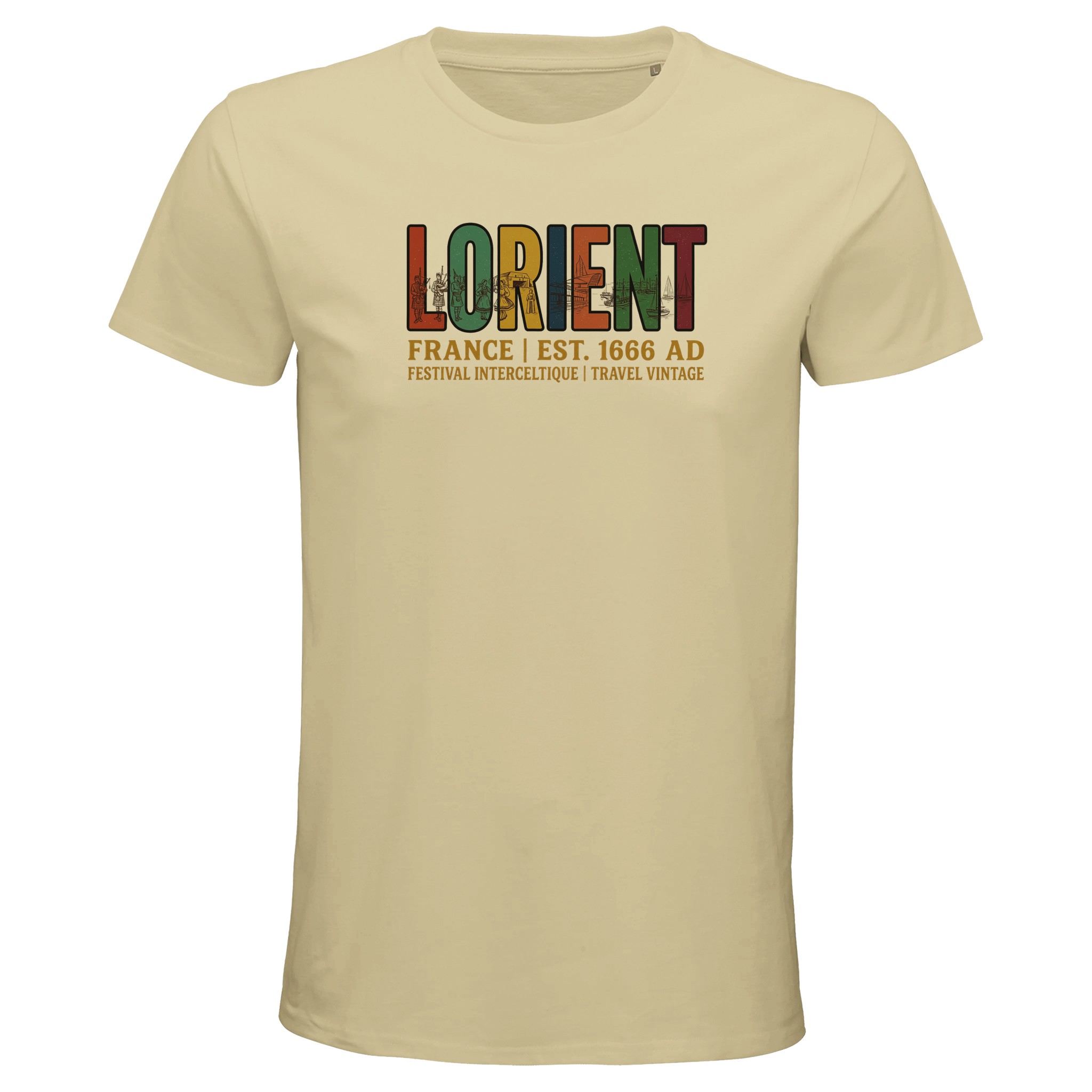T-shirt Lorient FESTIVAL INTERCELTIQUE bio, coloris Natural