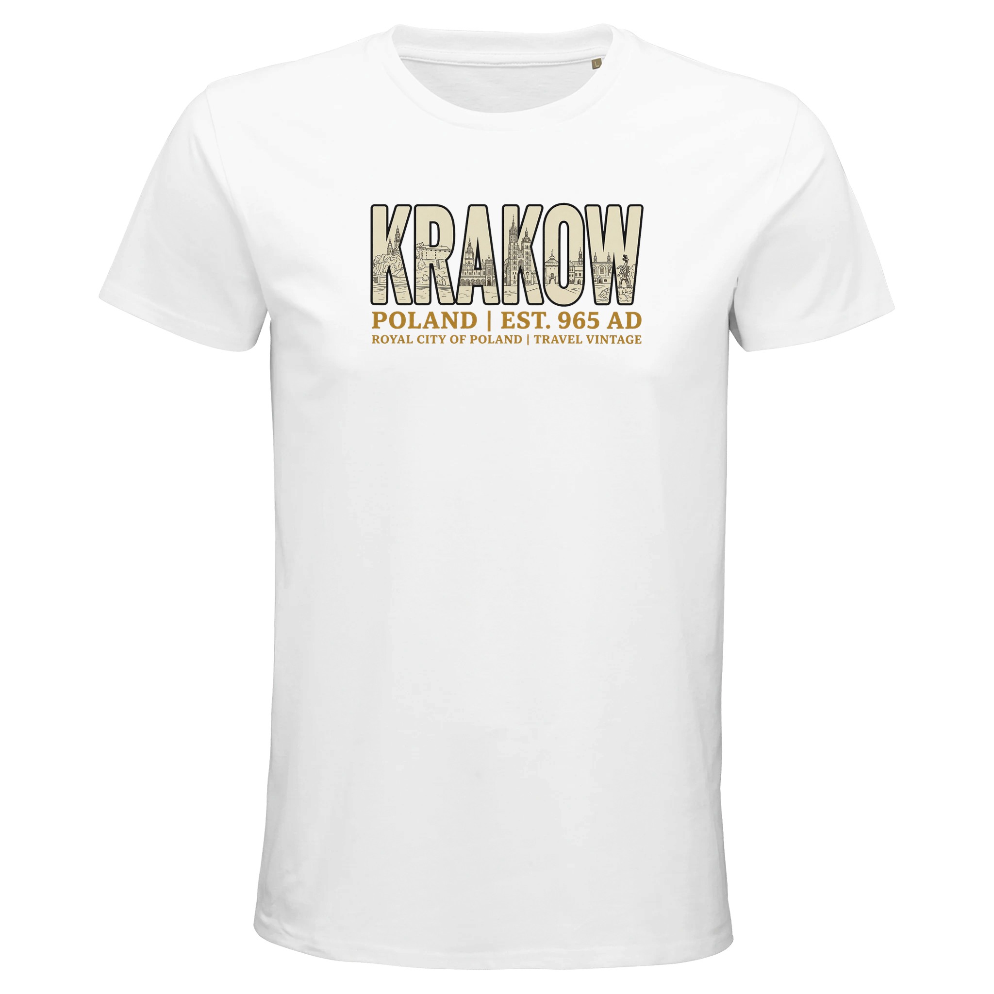 T-shirt Cracovie homme bio ajusté T-shirt Cracovie homme bio ajusté