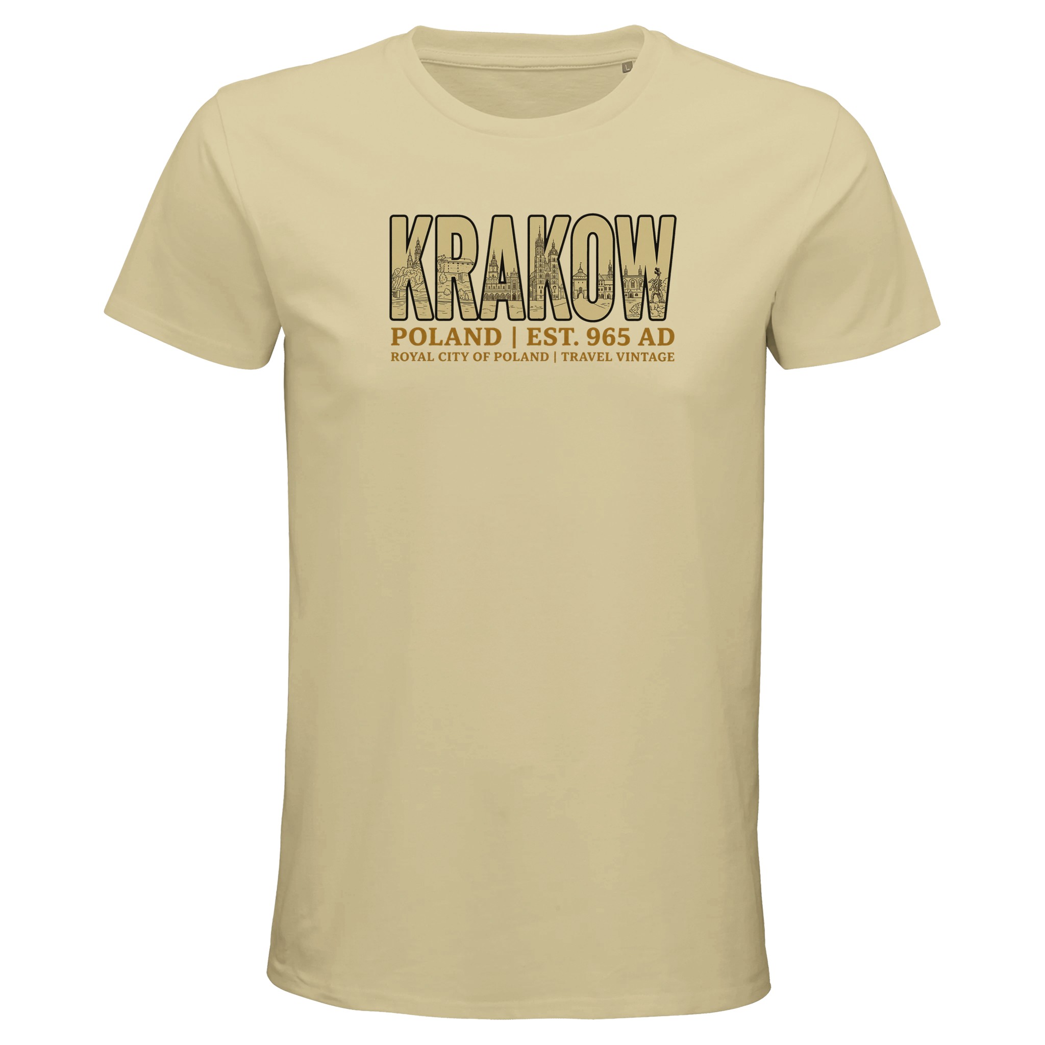 T-shirt Cracovie homme bio ajusté T-shirt Cracovie homme bio ajusté