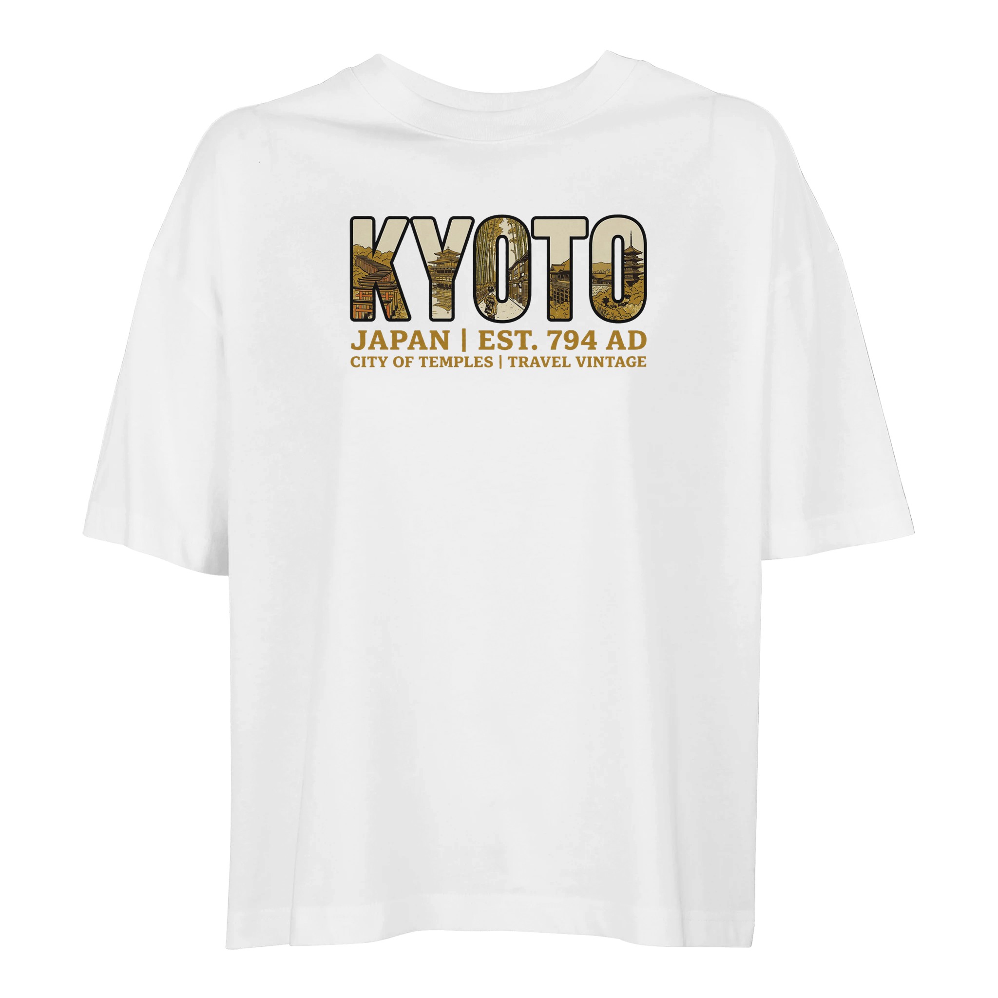 T-shirt Kyoto femme ample coton bio, coloris Blanc