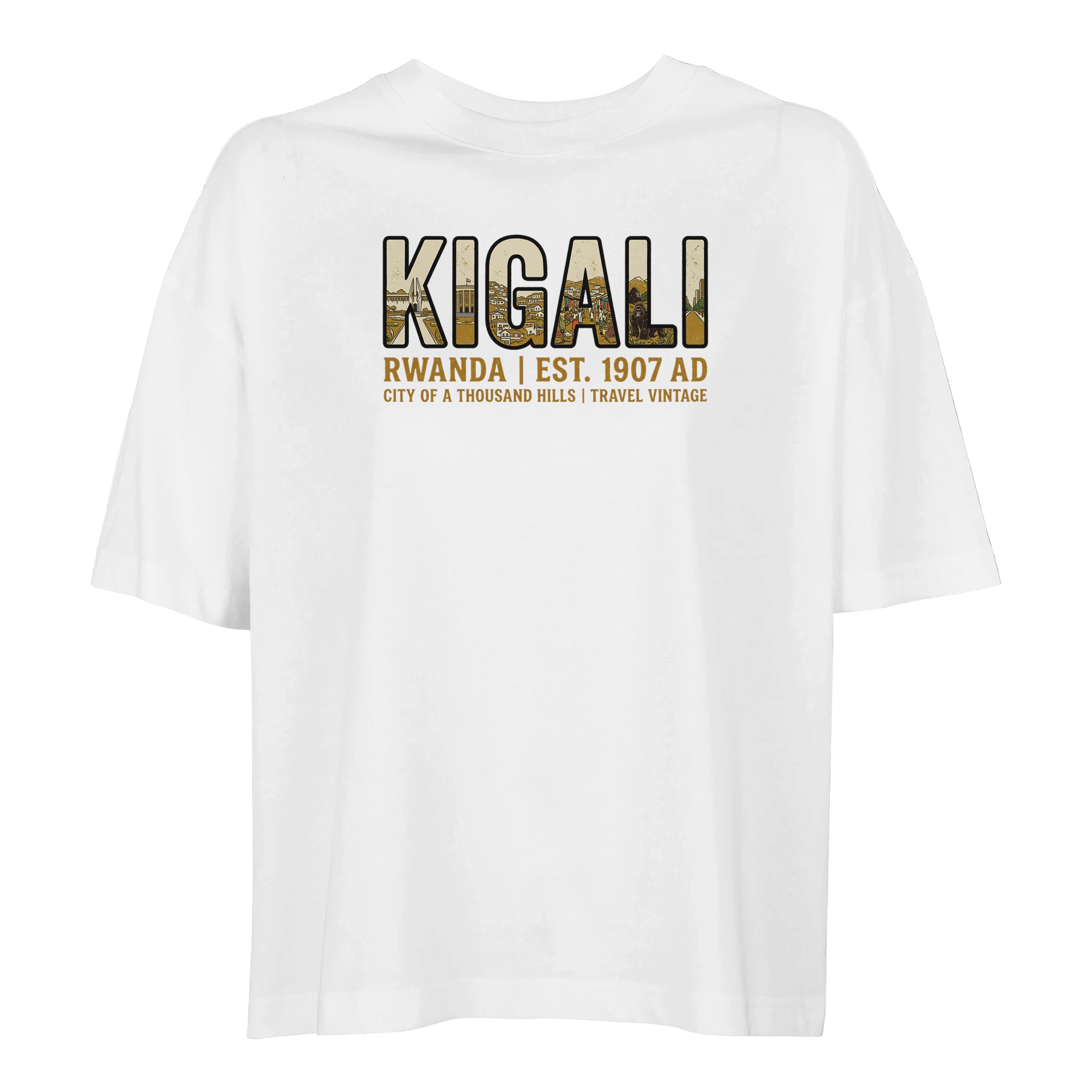T-shirt Kigali femme ample coton bio, coloris Blanc
