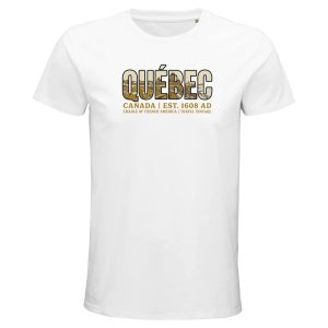 T-shirt Québec homme bio ajusté style vintage Canada