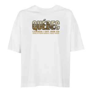 T-shirt Québec femme ample coton bio premium
