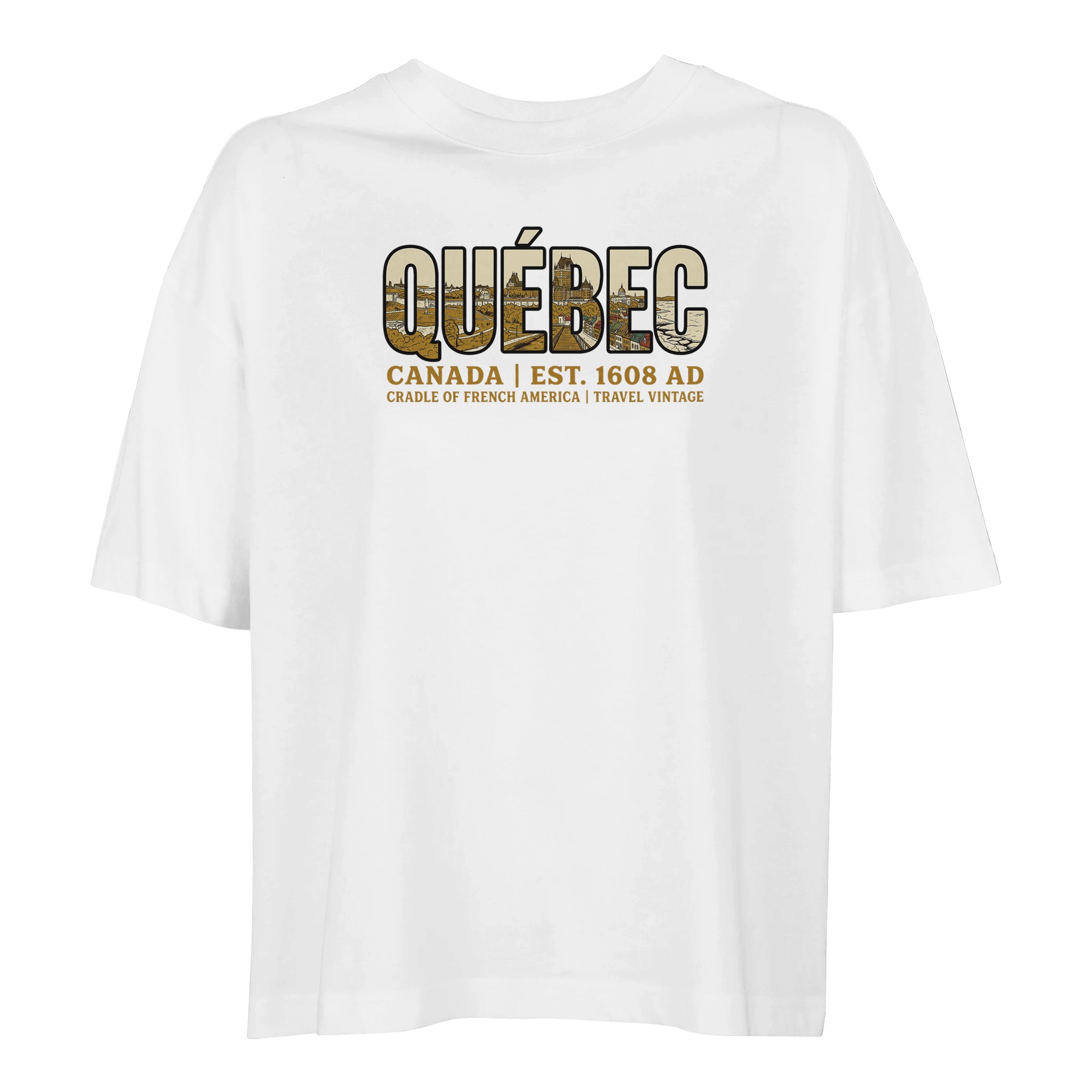 T-shirt Québec femme ample coton bio premium