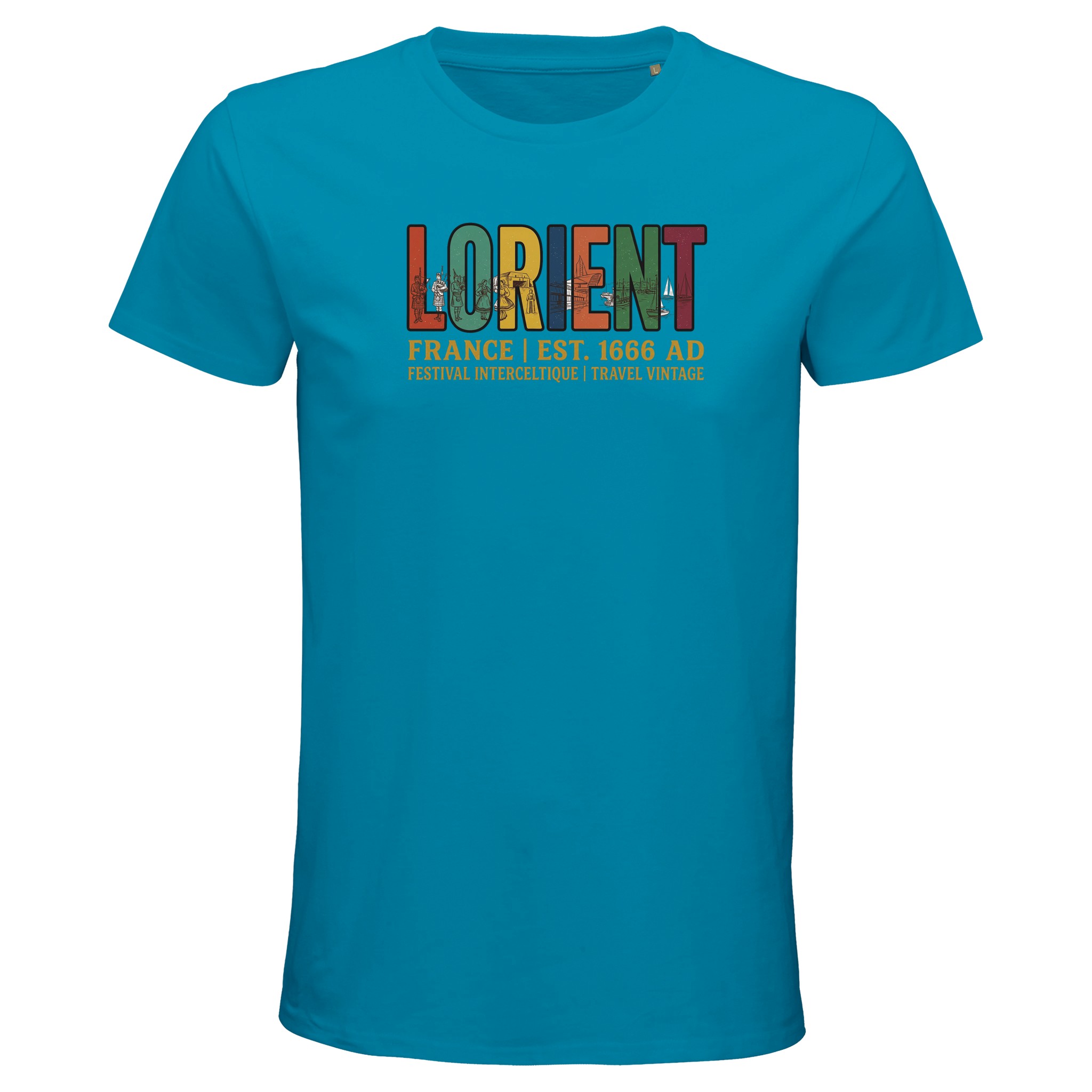 T-shirt Lorient FESTIVAL INTERCELTIQUE bio, coloris Aqua