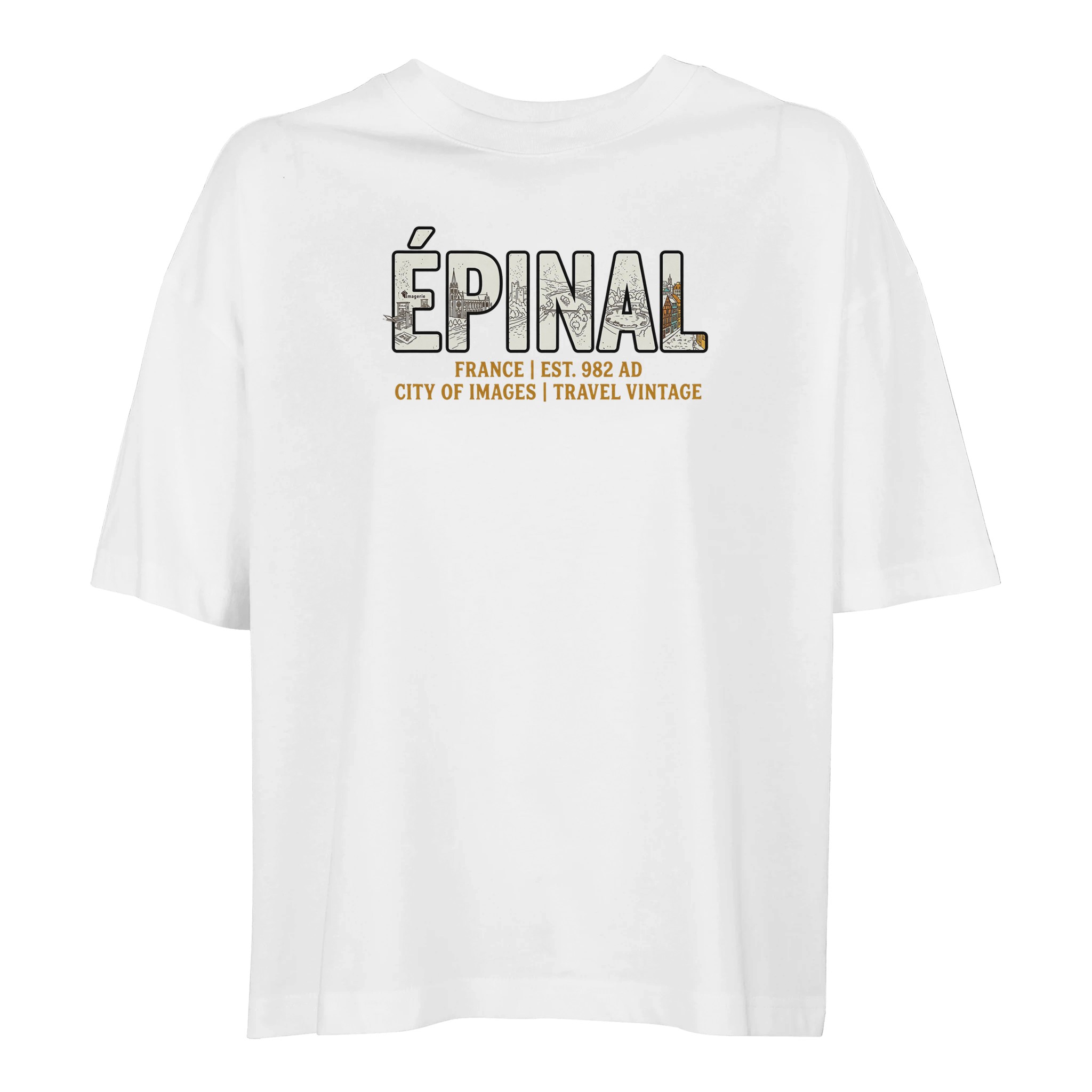T-shirt Épinal femme ample coton en conversion bio T-shirt Épinal femme ample coton en conversion bio, coloris Blanc
