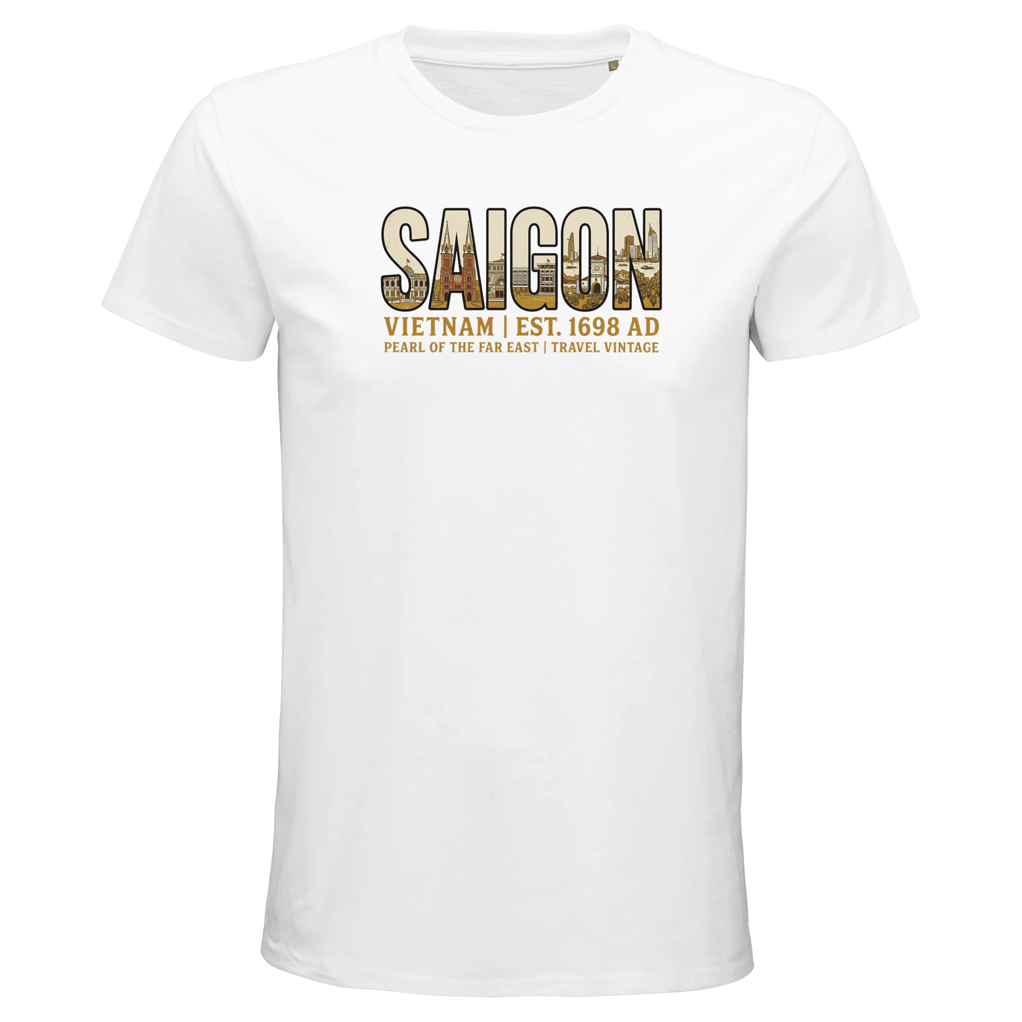 T-shirt Saïgon homme bio ajusté coton